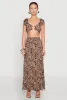 Leopard Print Keyhole Crop Top sold by Rainbow