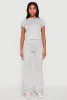 High Waisted Rib Knit Palazzo Pants sold by Rainbow