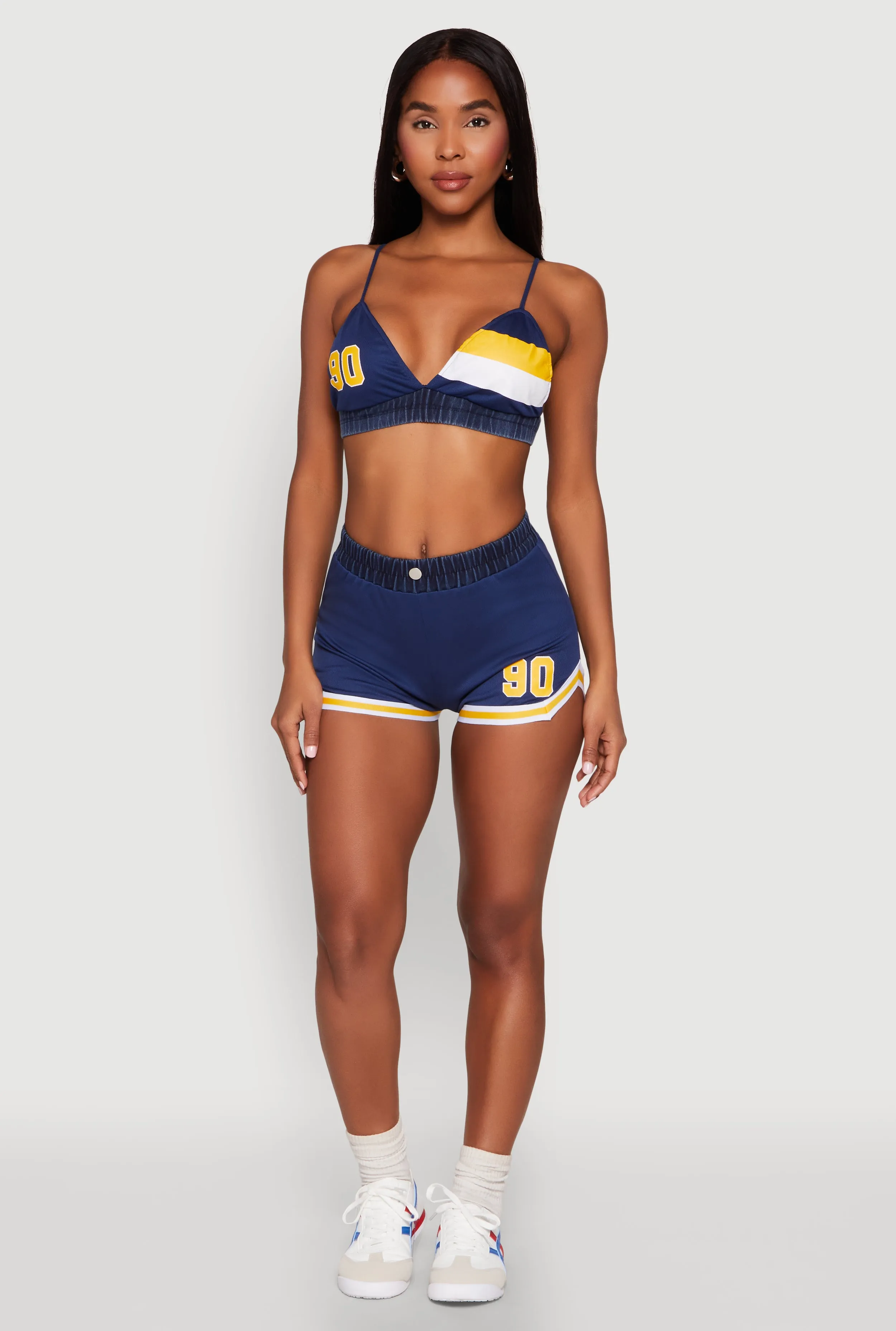 Jersey Mesh 90 Graphic Contrast Trim Bralette sold by Rainbow product image thumbnail 2