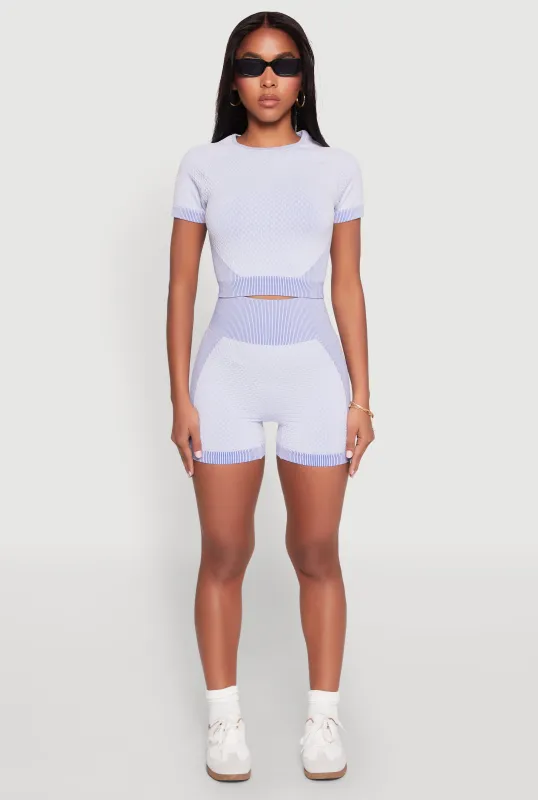Seamless Two Tone  Crop Top sold by Rainbow
