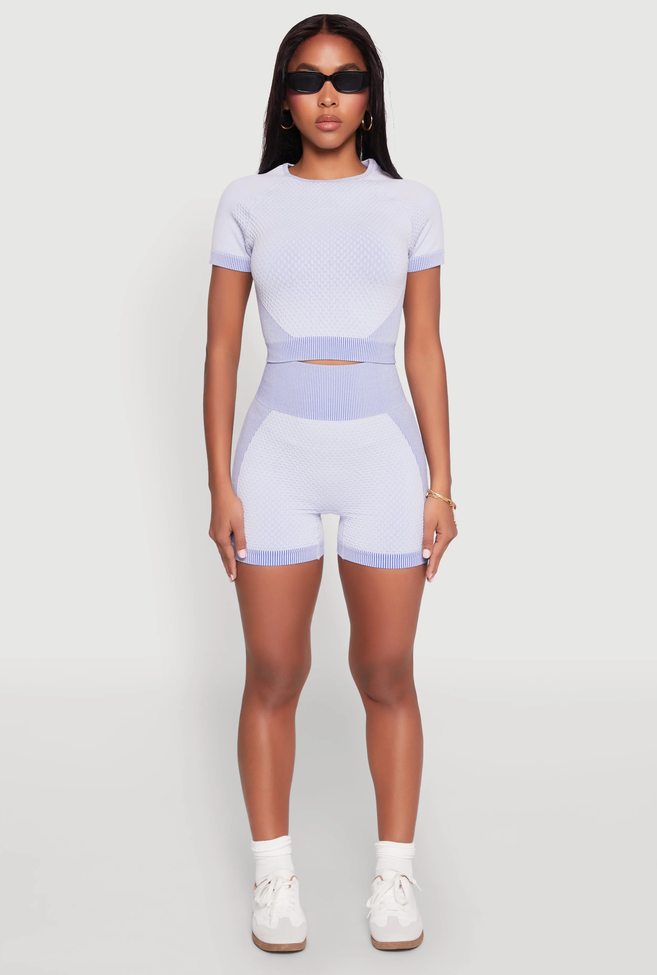 Seamless Two Tone Crop Top sold by Rainbow