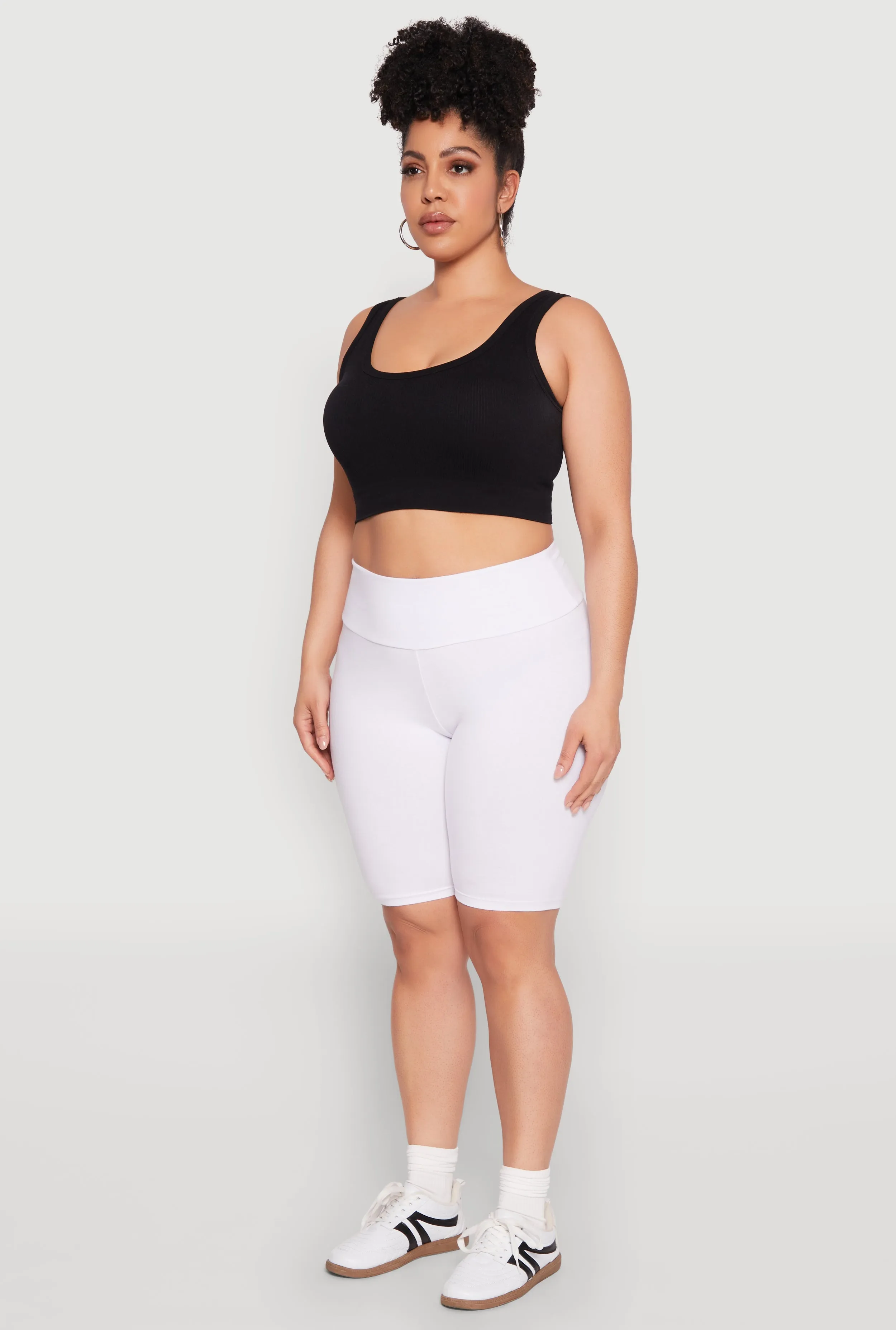 Plus Size High Waisted Bike Shorts sold by Rainbow product image thumbnail 3