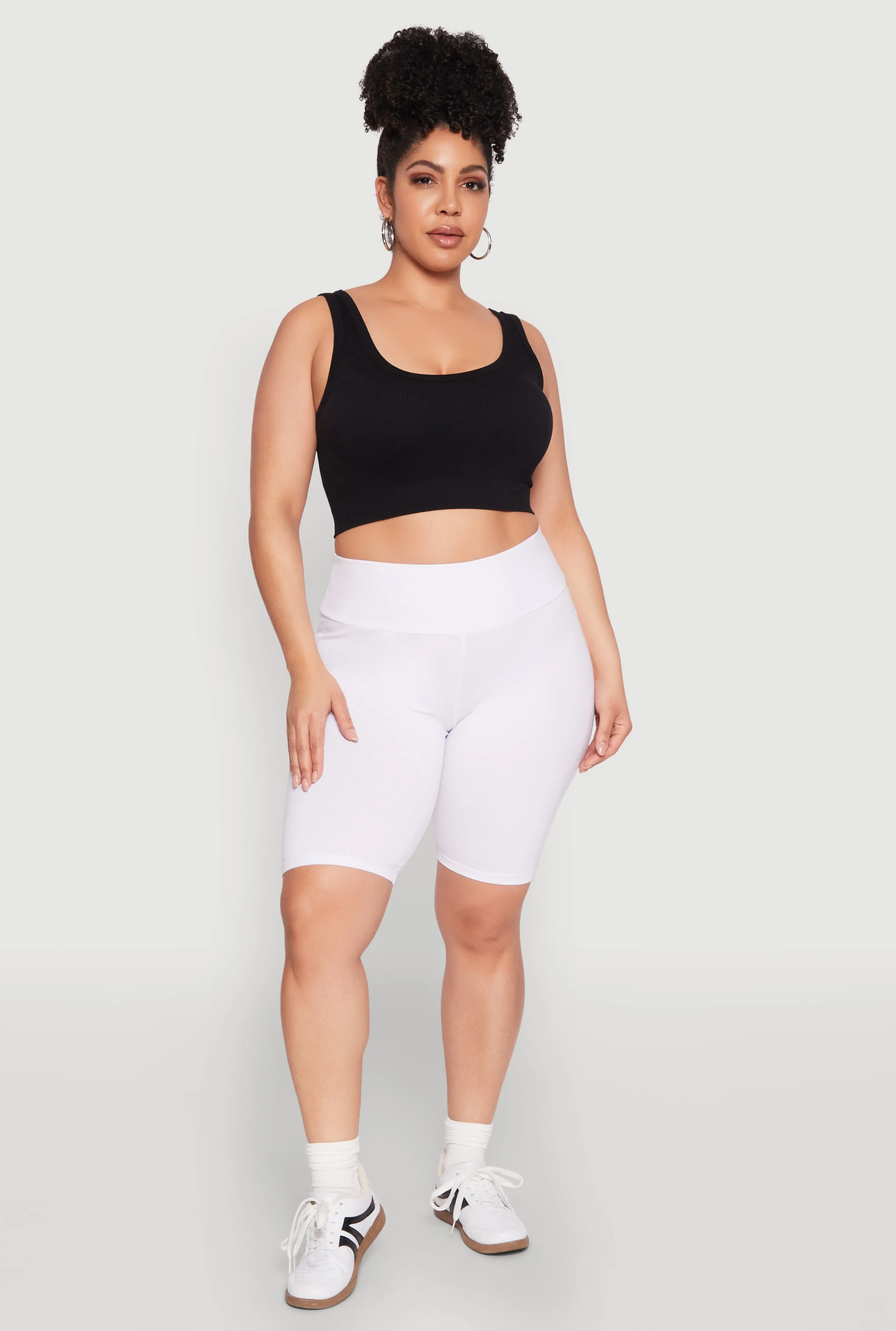 Plus Size High Waisted Bike Shorts sold by Rainbow