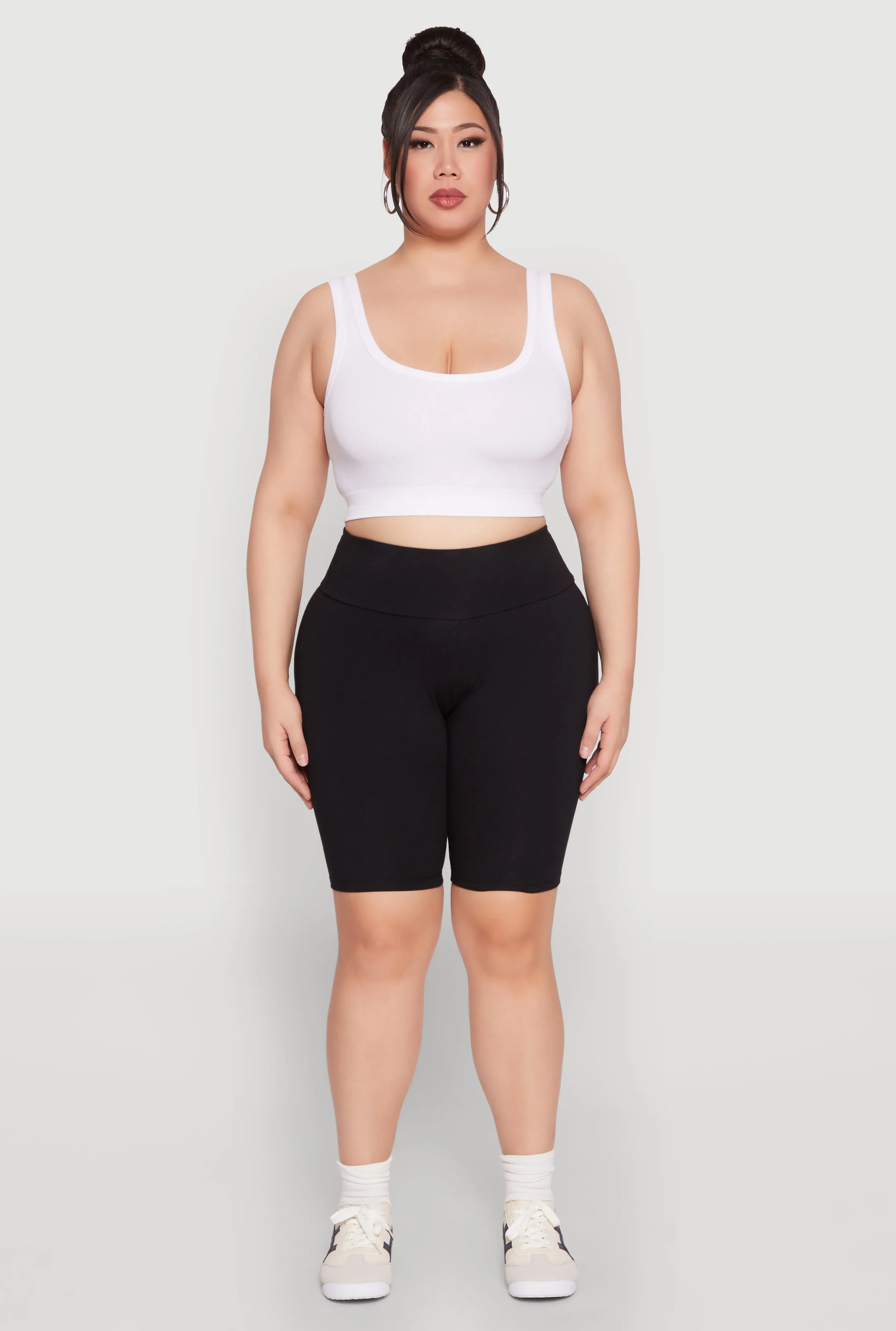 Plus Size High Waisted Bike Shorts sold by Rainbow product image thumbnail 2