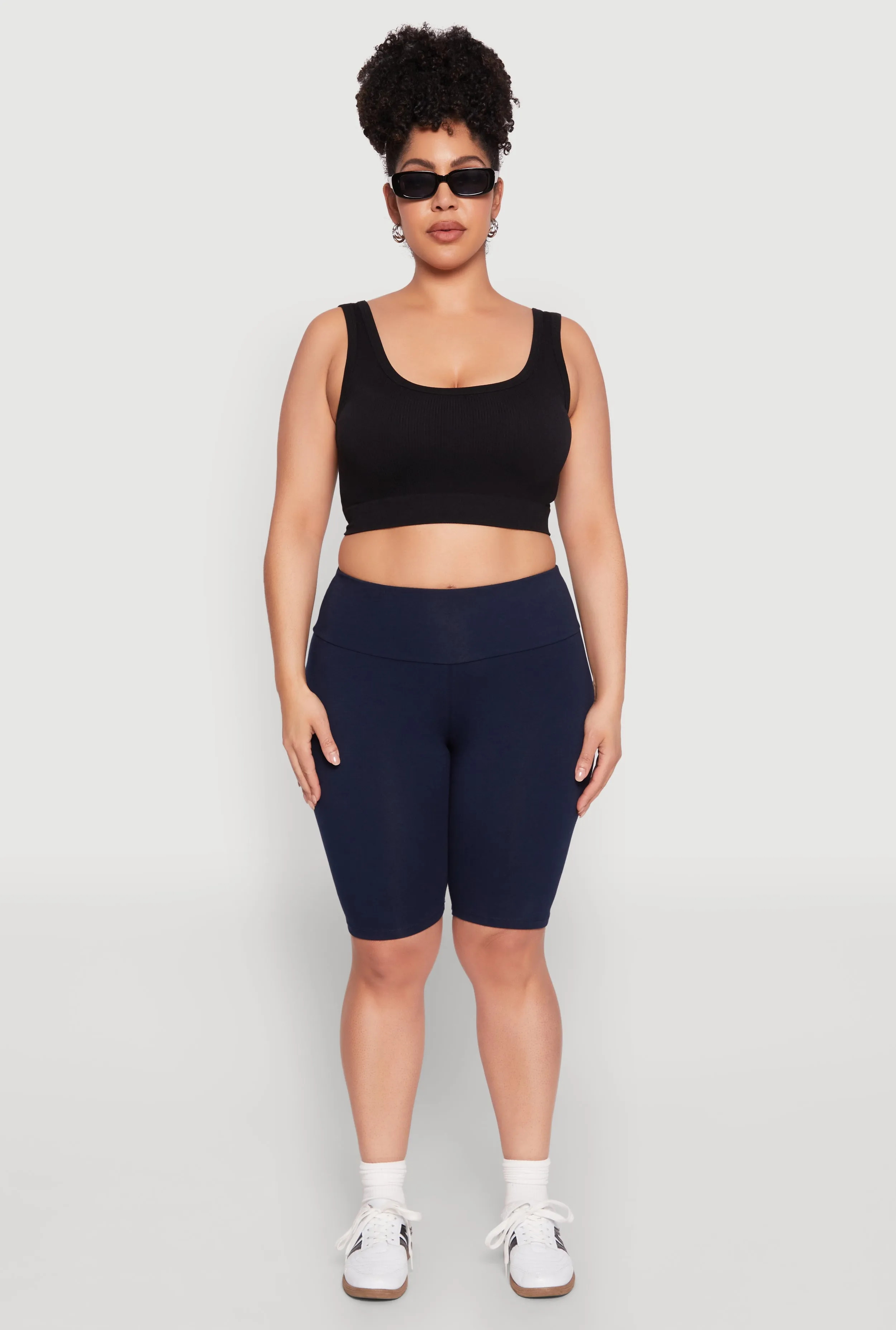 Plus Size High Waisted Bike Shorts sold by Rainbow product image thumbnail 2