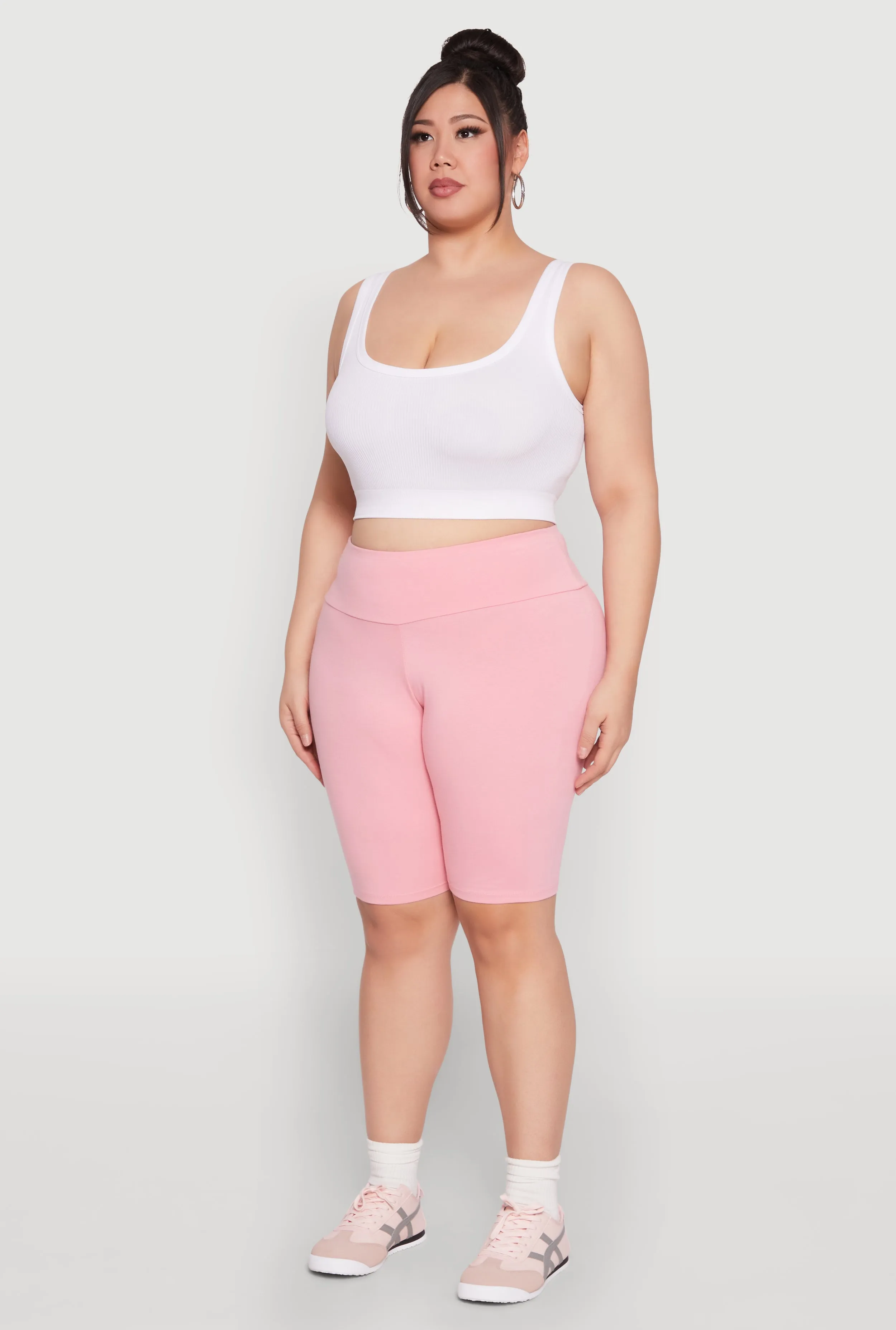 Plus Size High Waisted Bike Shorts sold by Rainbow product image thumbnail 3