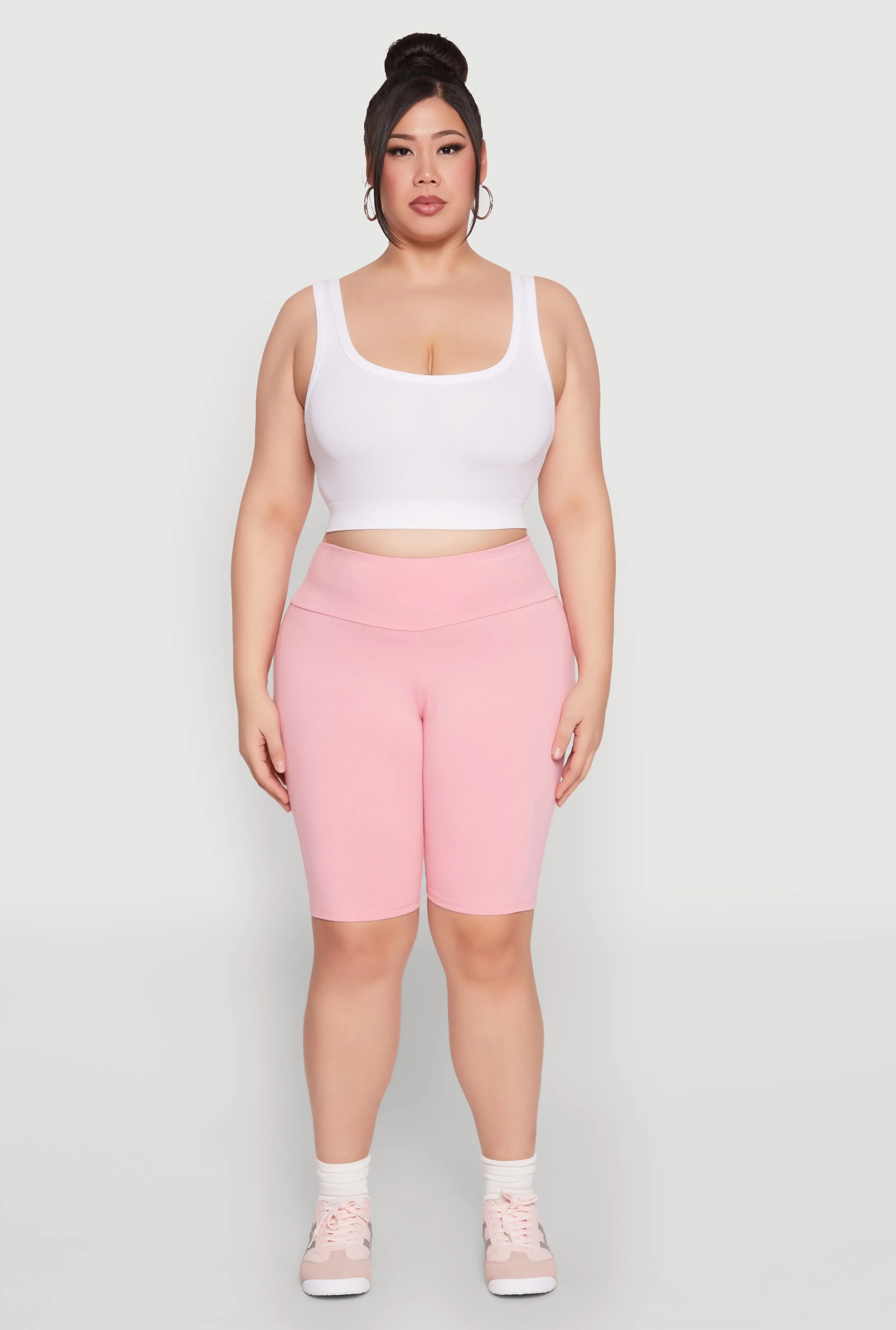 Plus Size High Waisted Bike Shorts sold by Rainbow product image thumbnail 2