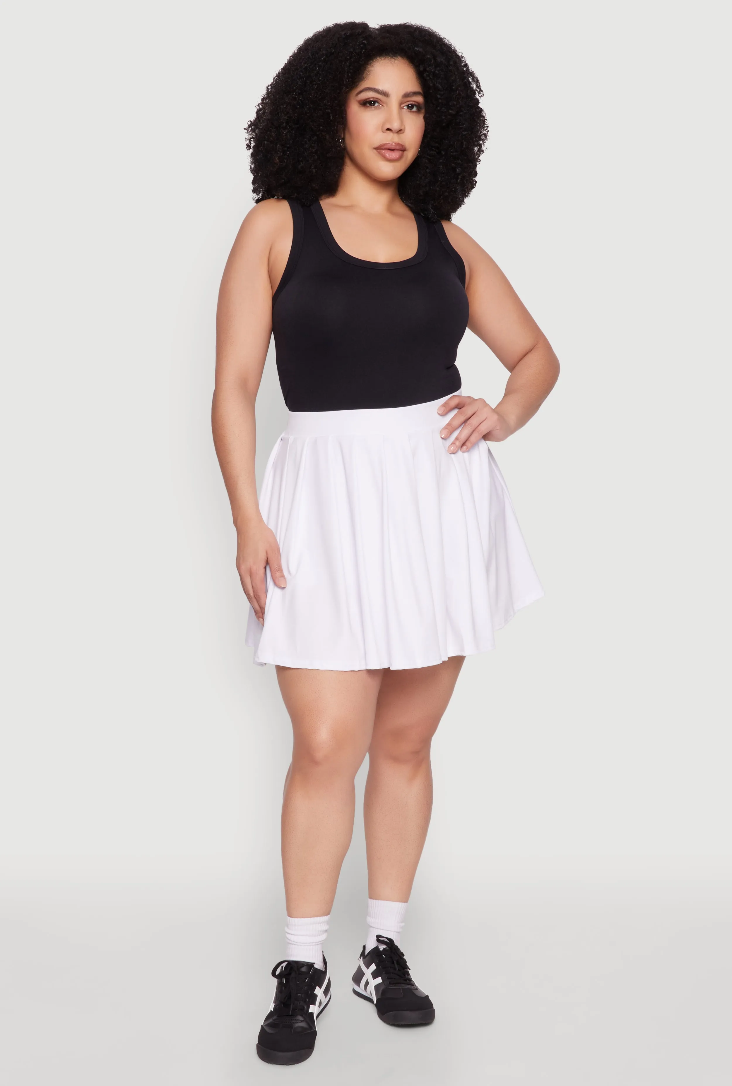 Plus Size High Waisted Active Pleated Skirt sold by Rainbow product image thumbnail 2