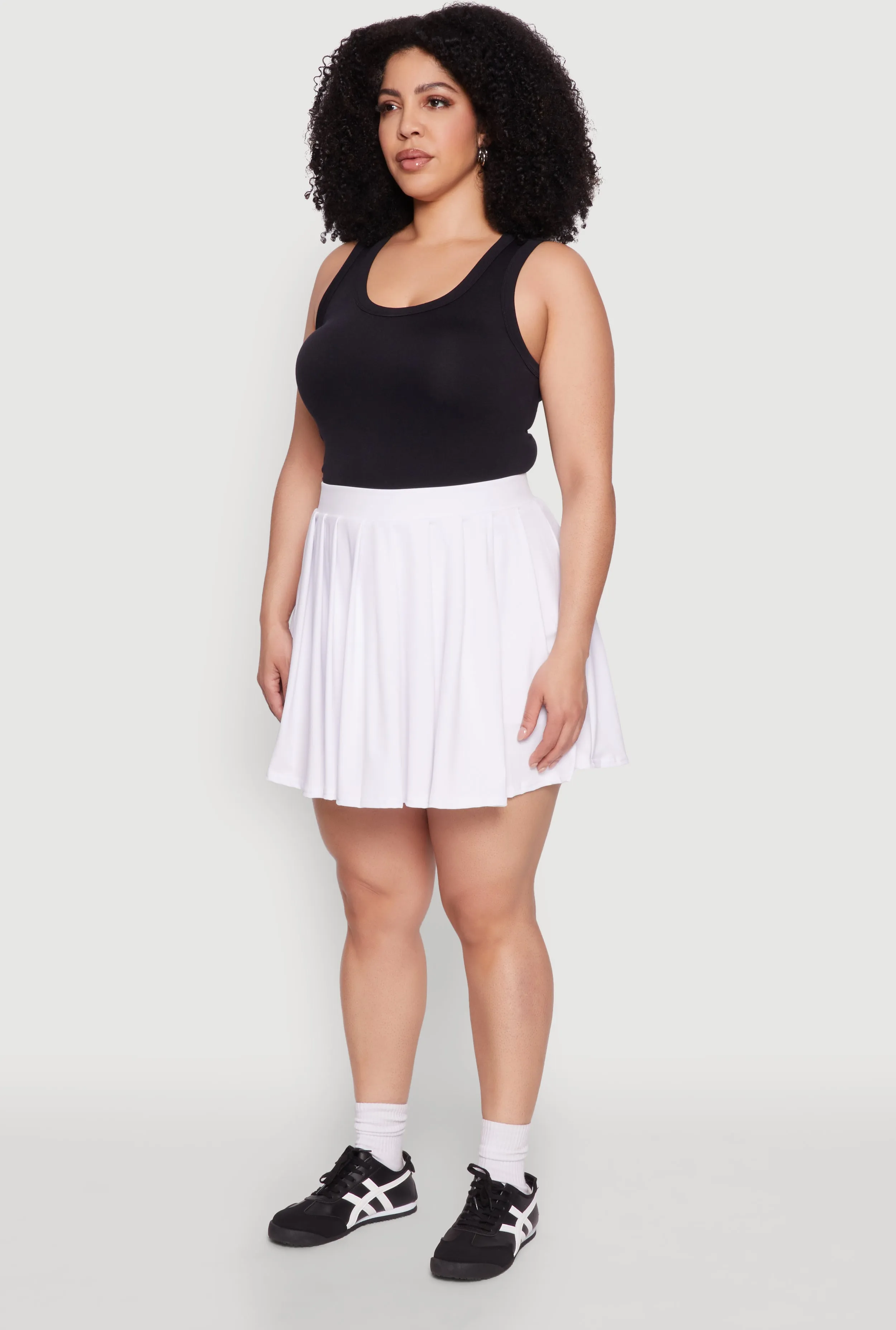 Plus Size High Waisted Active Pleated Skirt sold by Rainbow product image thumbnail 3
