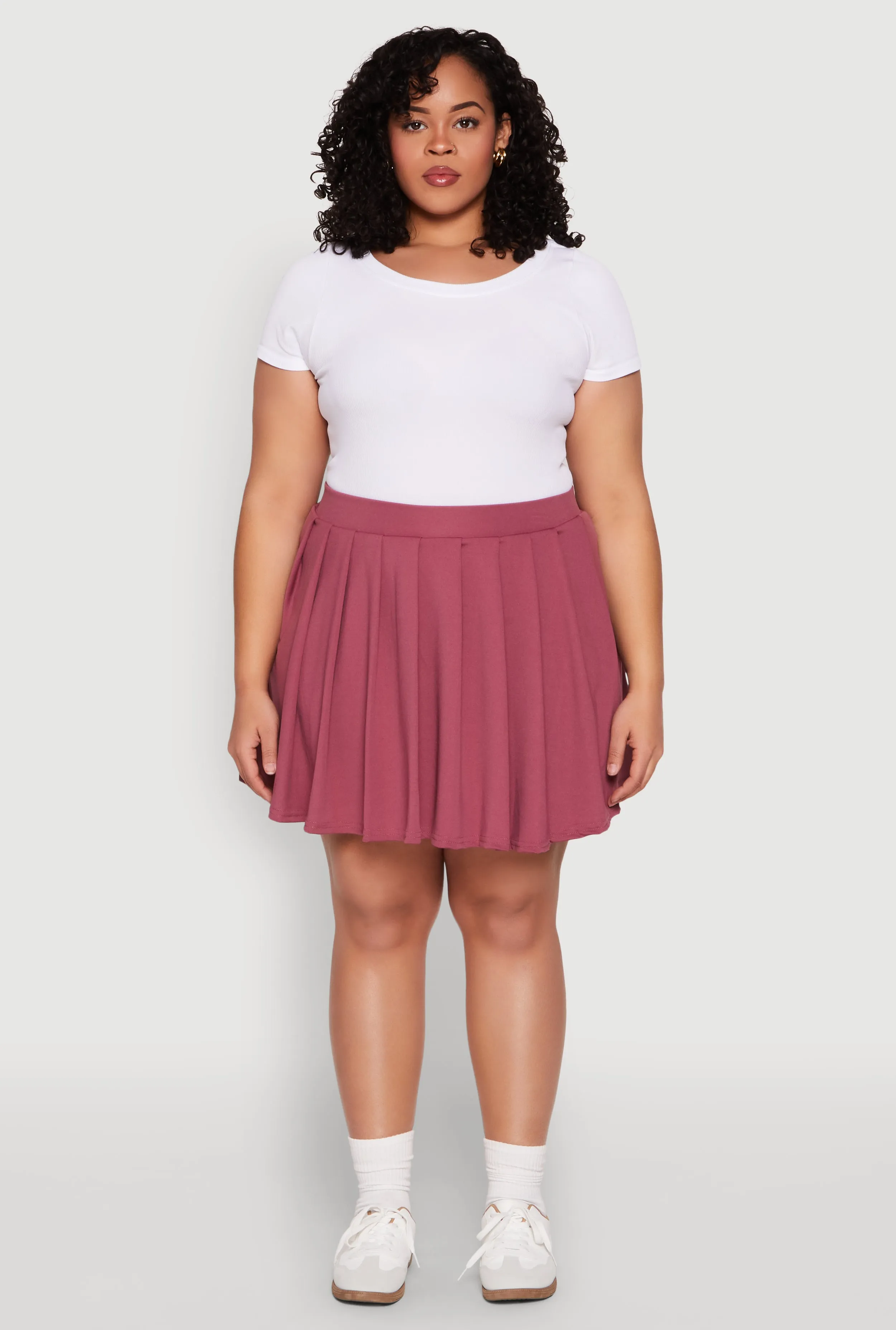 Plus Size High Waisted Active Pleated Skirt sold by Rainbow product image thumbnail 2