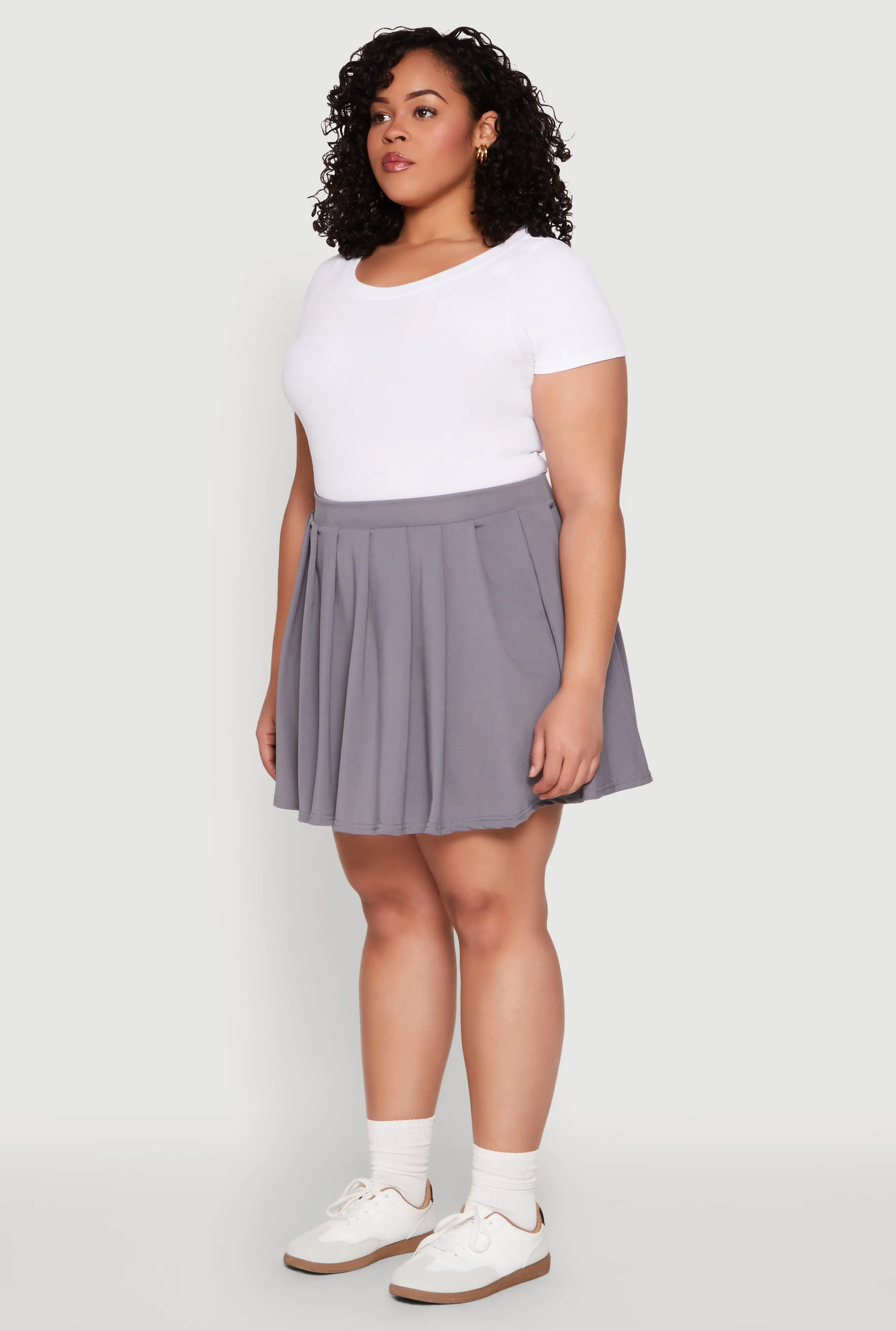 Plus Size High Waisted Active Pleated Skirt sold by Rainbow product image thumbnail 3