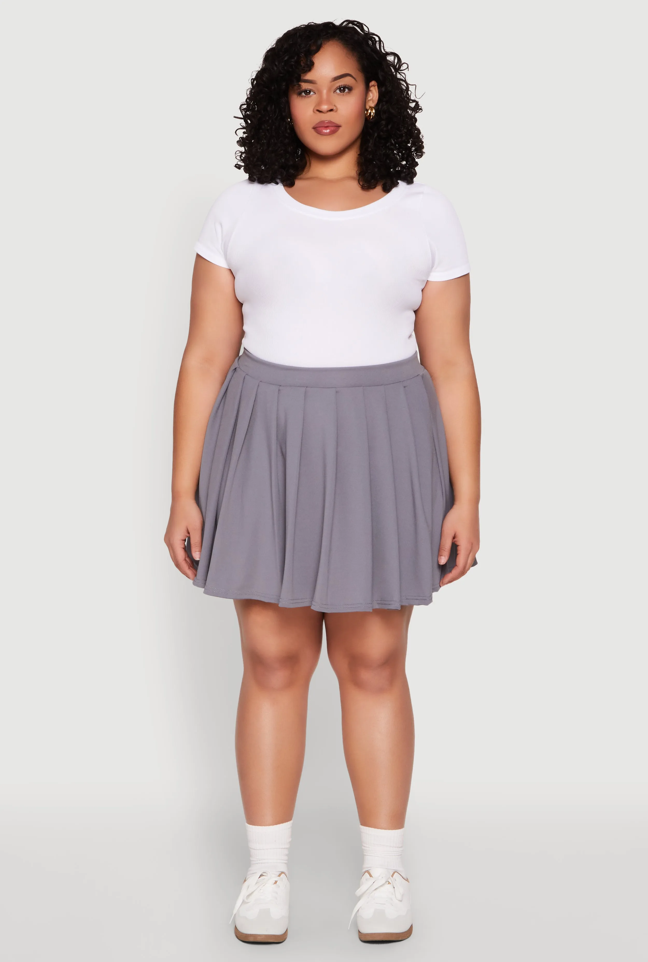 Plus Size High Waisted Active Pleated Skirt sold by Rainbow product image thumbnail 2