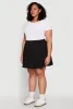 Plus Size High Waisted Active Pleated Skirt sold by Rainbow
