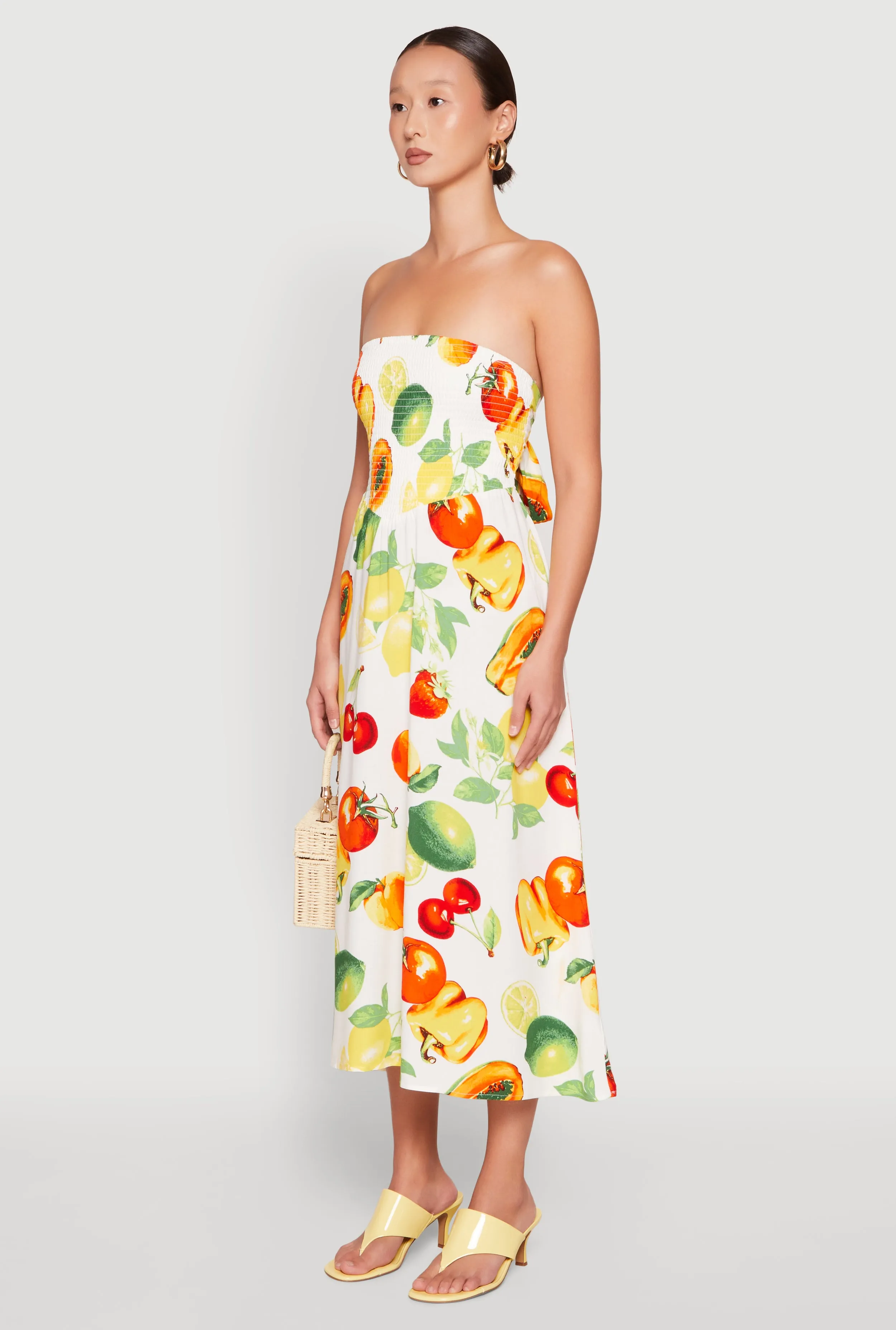 Almost Famous Assorted Fruit Smocked Dress sold by Rainbow product image thumbnail 3