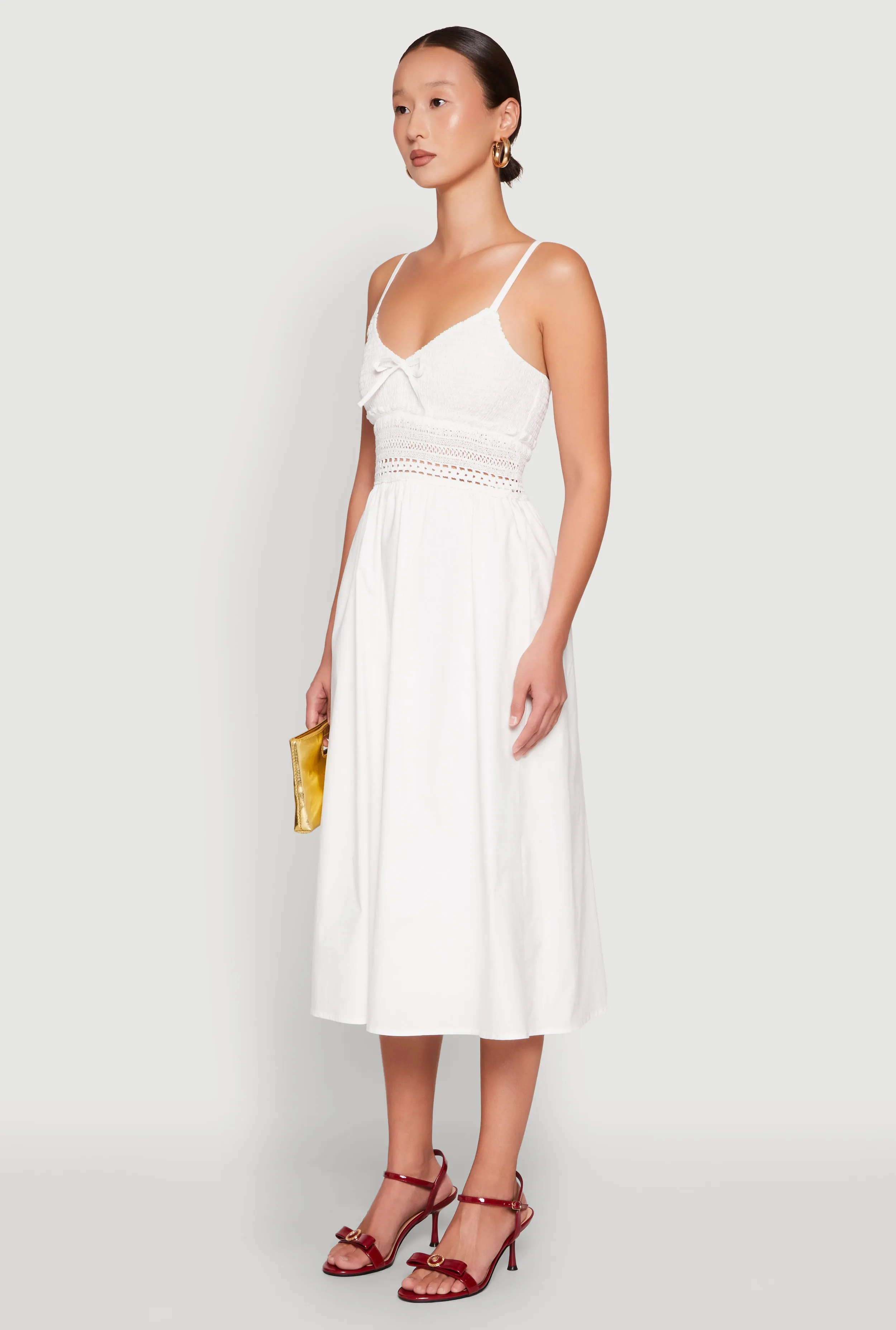 Almost Famous Crochet Empire Waist Midi Dress sold by Rainbow product image thumbnail 3