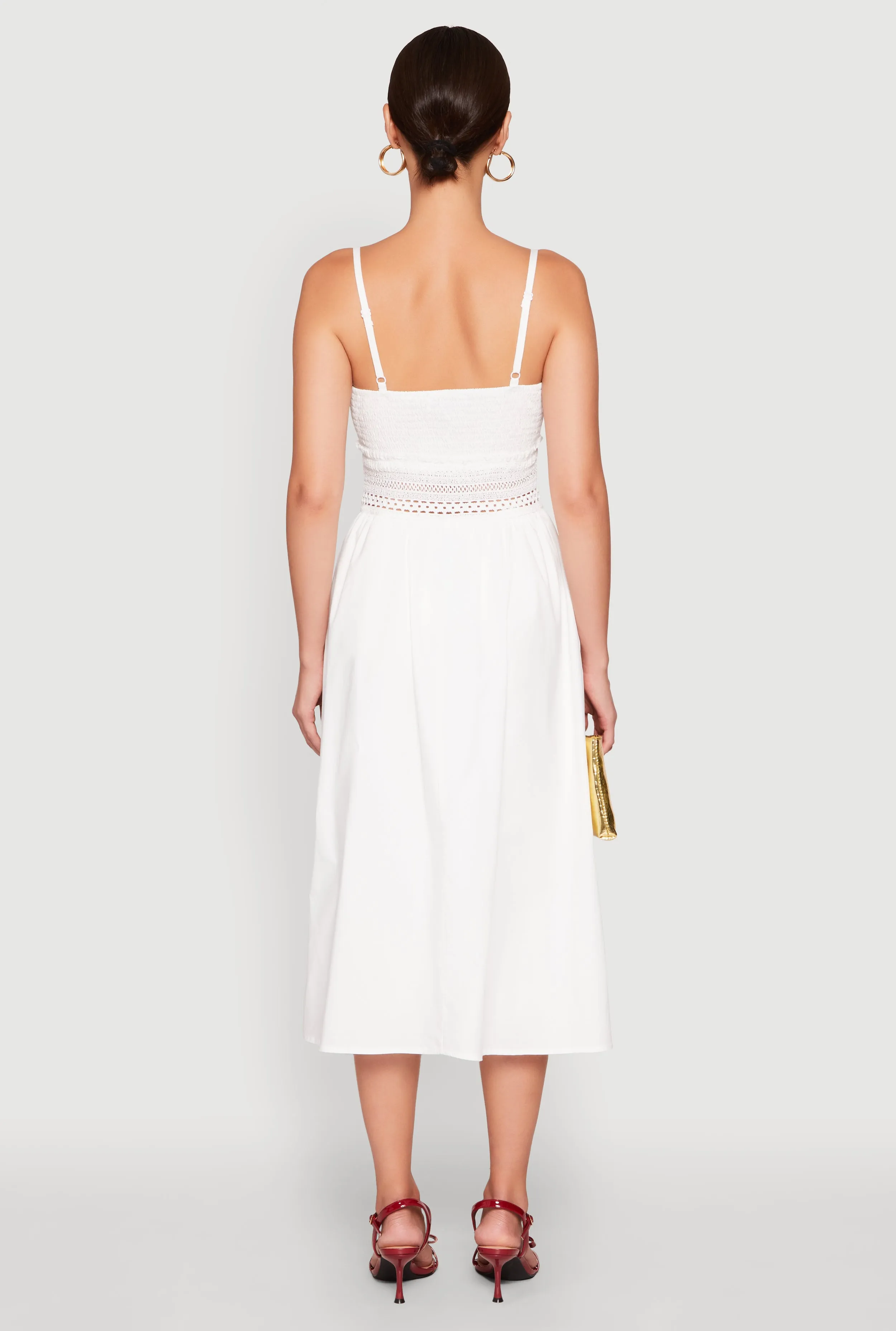 Almost Famous Crochet Empire Waist Midi Dress sold by Rainbow product image thumbnail 5