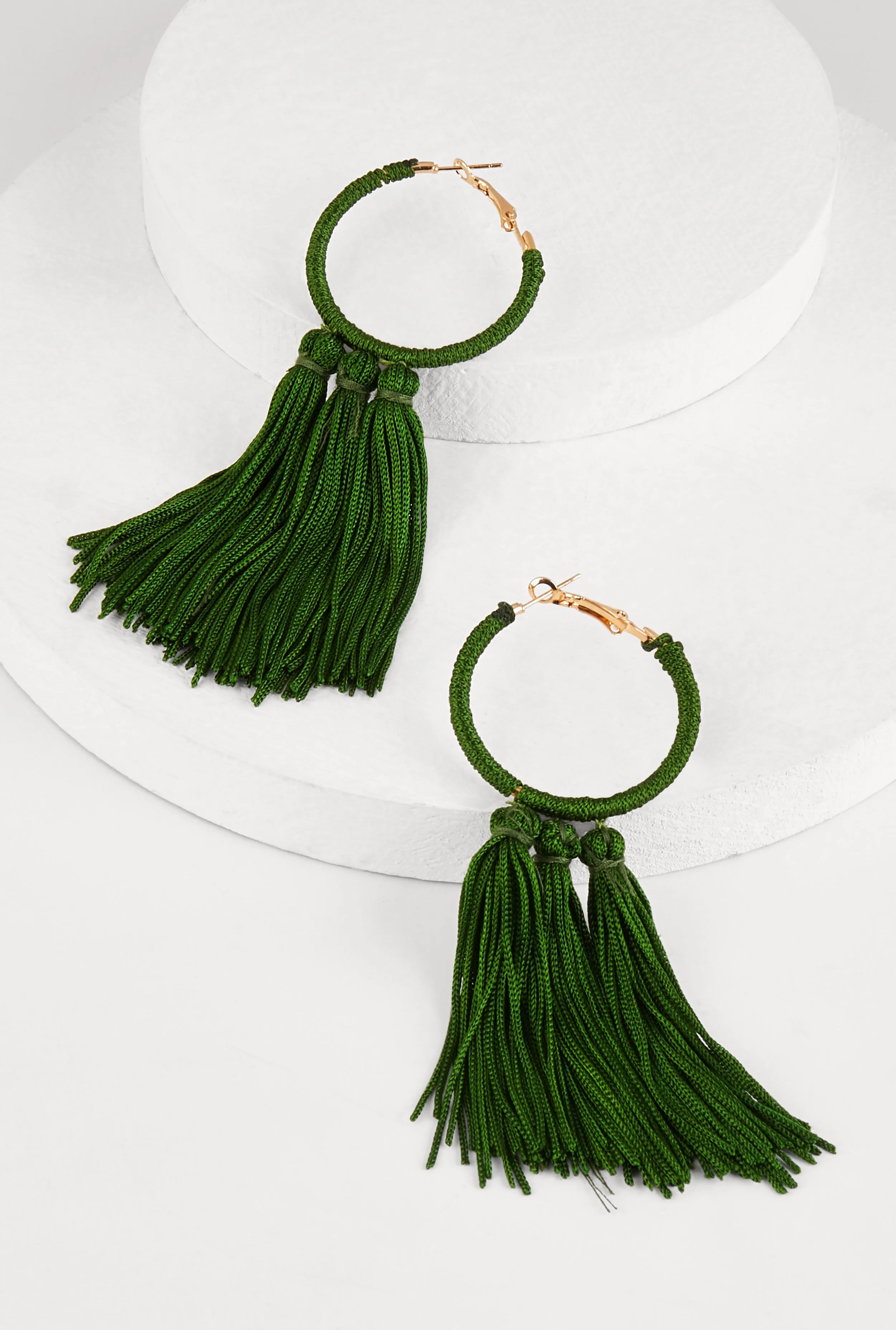 Tassel Hoop Earrings sold by Rainbow