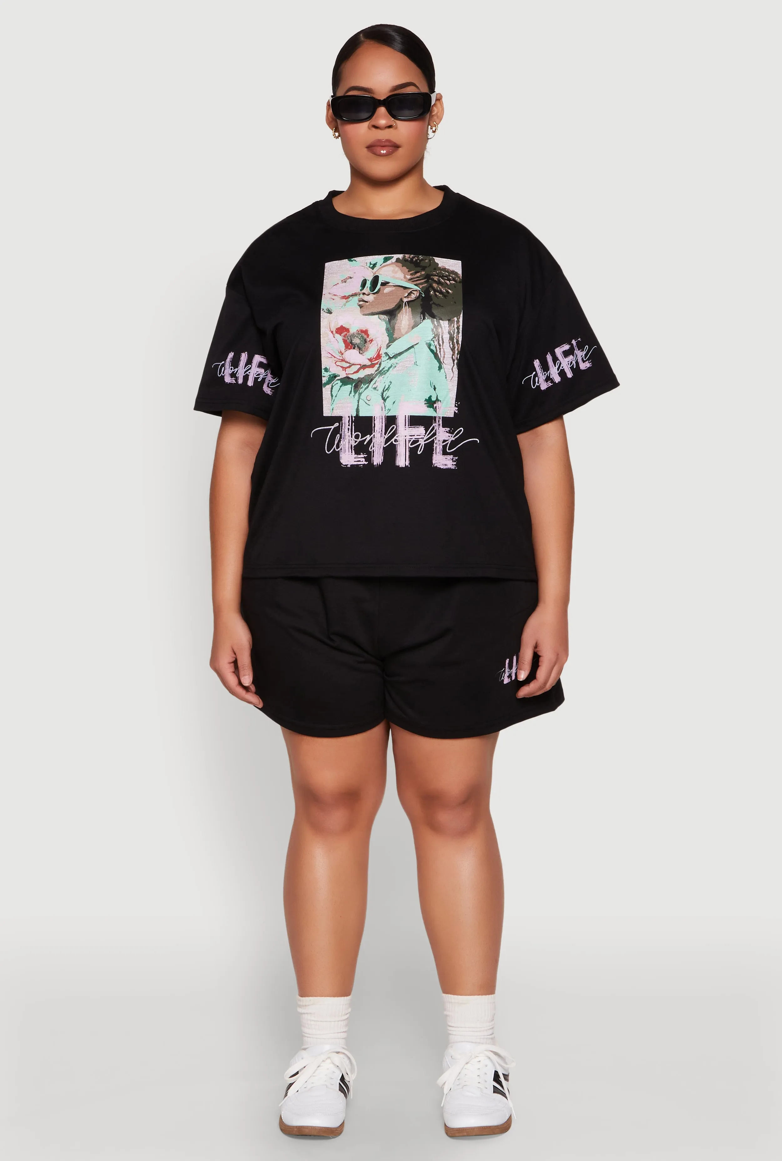 Plus Size Wonderful Life Shorts sold by Rainbow product image thumbnail 2