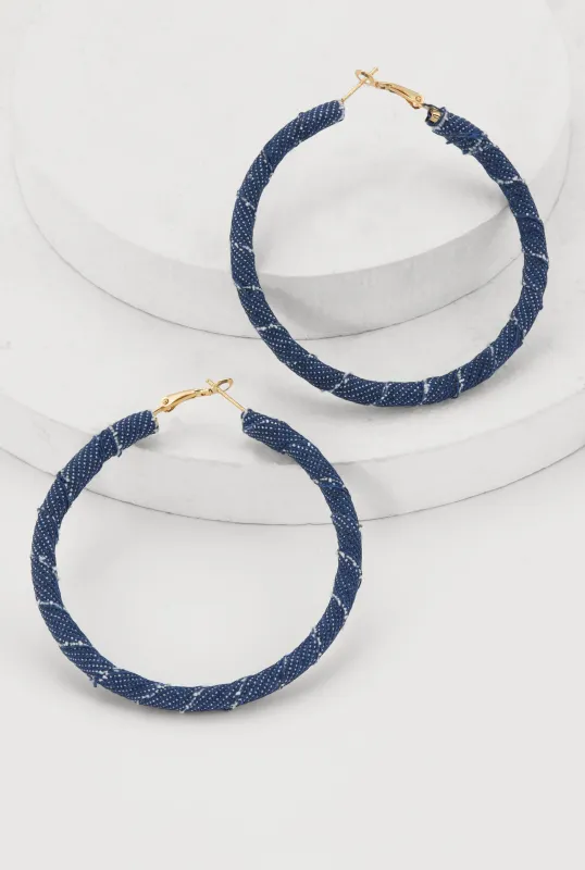 Oversized Wrapped Hoop Earrings sold by Rainbow