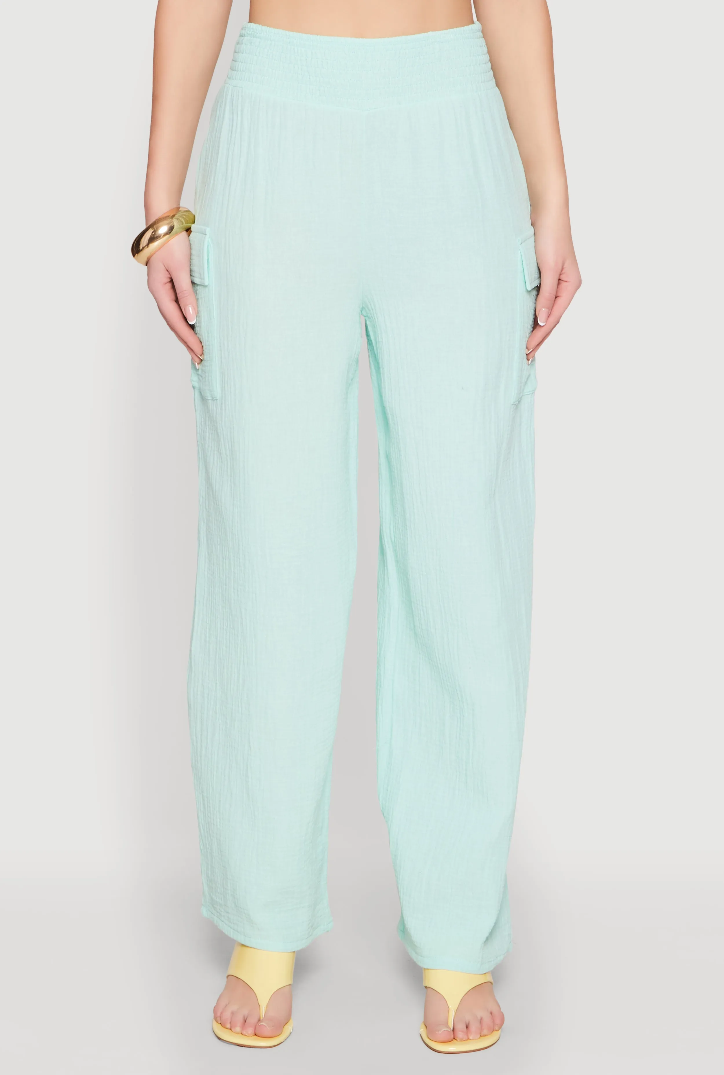 Gauze Knit Cargo Pocket Pants sold by Rainbow product image thumbnail 3