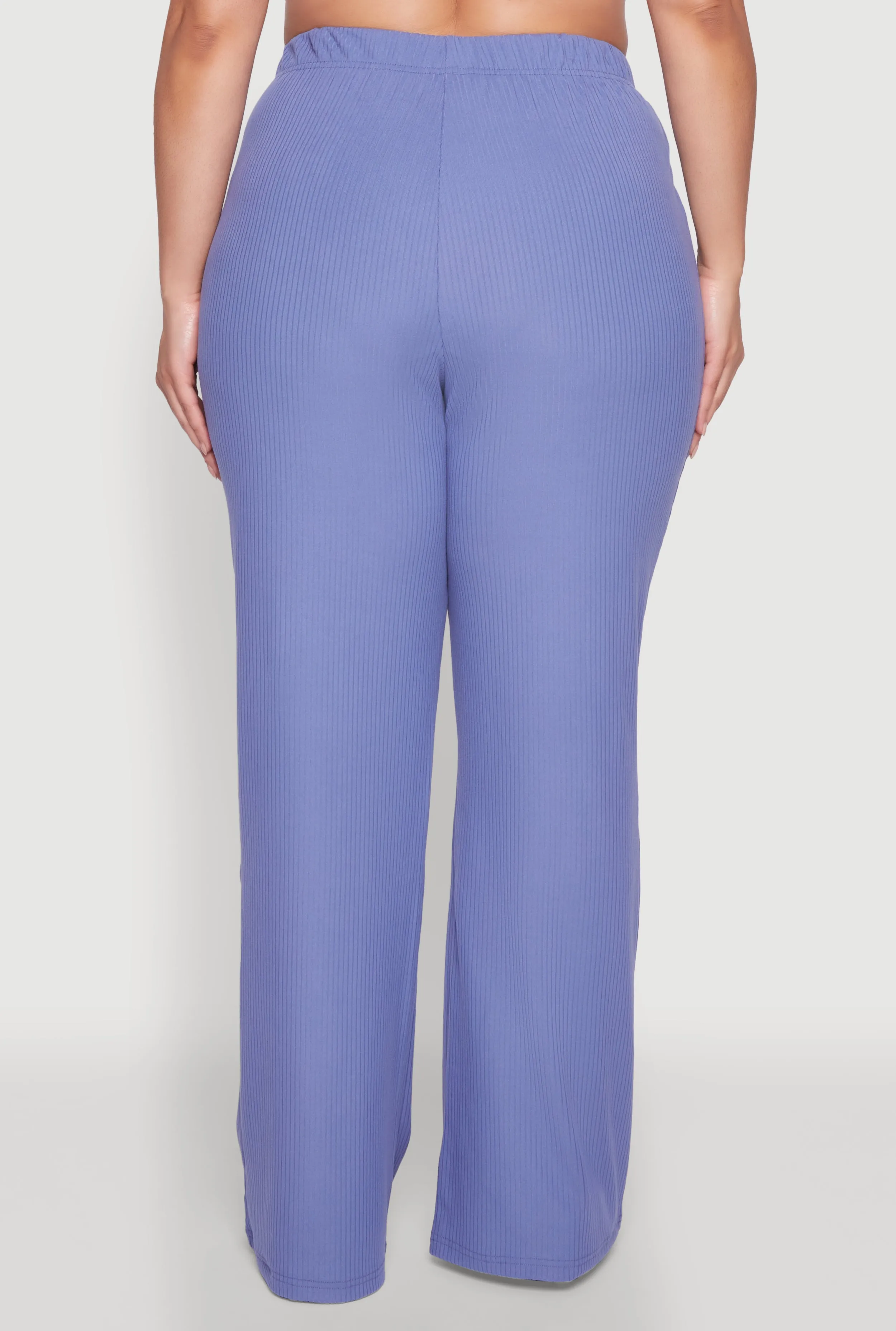 Plus Size Rib Knit Wide Leg Pants sold by Rainbow product image thumbnail 5