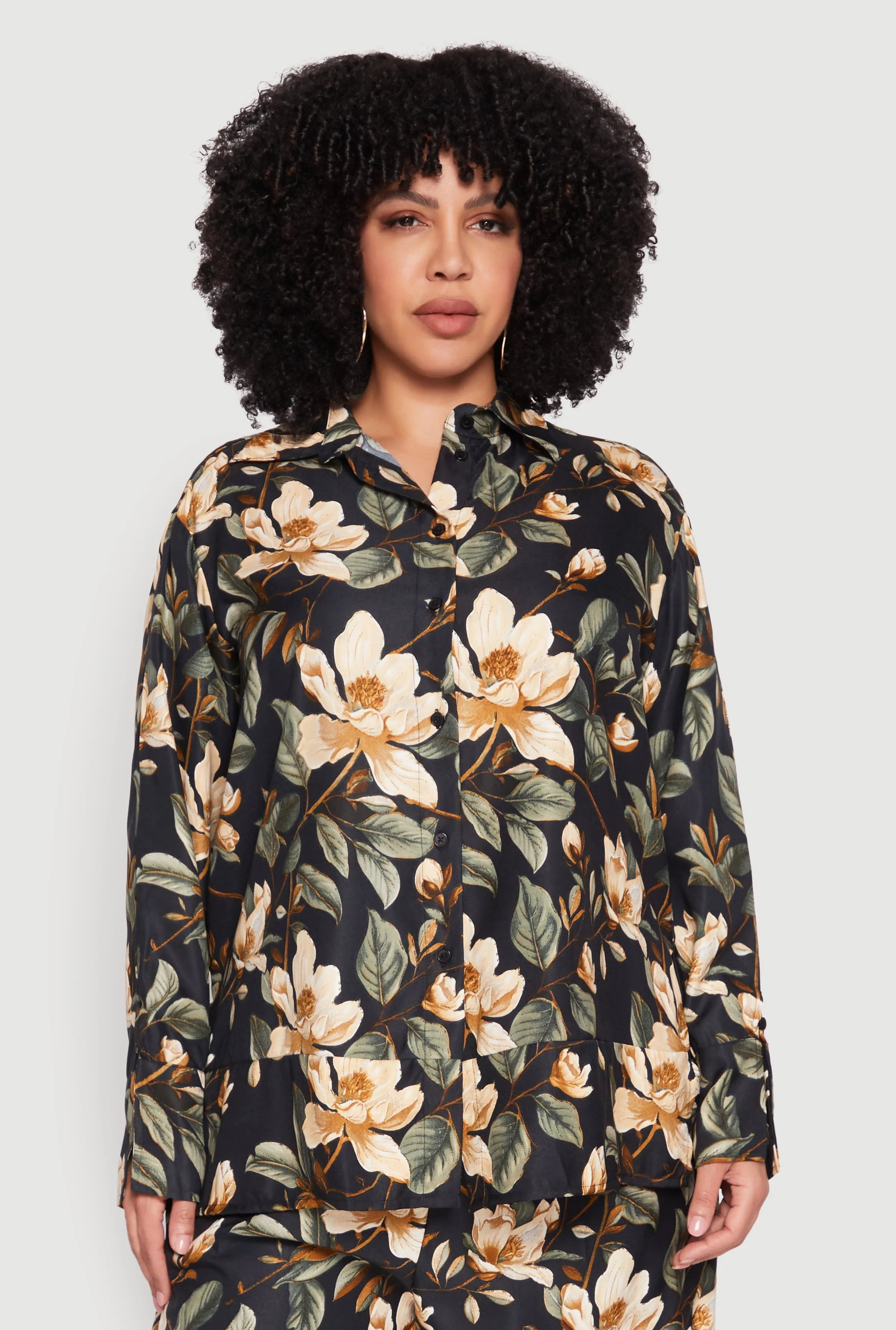 Plus Size Spoon Jeans Button Front Shirt sold by Rainbow