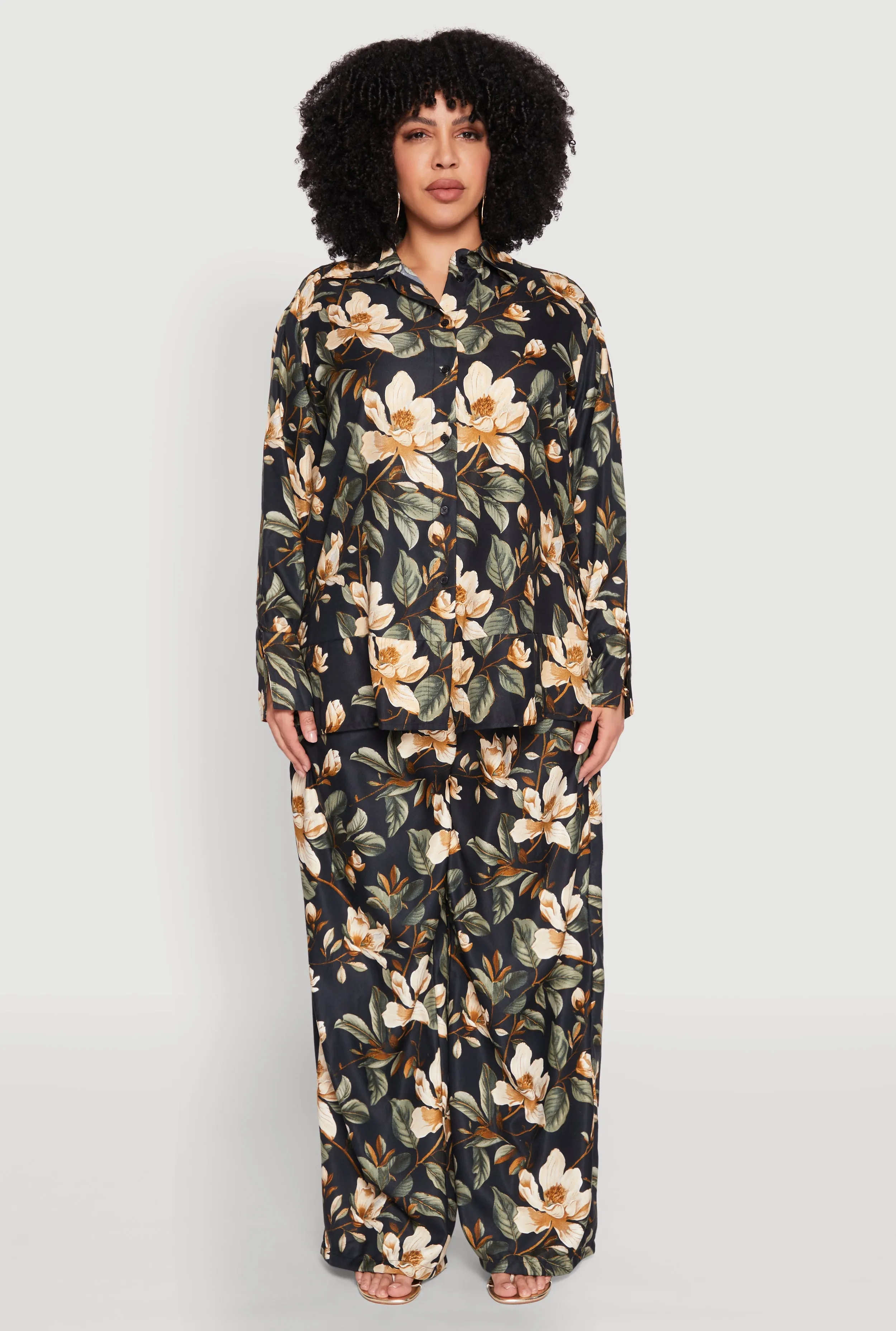 Plus Size Spoon Jeans Button Front Shirt sold by Rainbow product image thumbnail 3