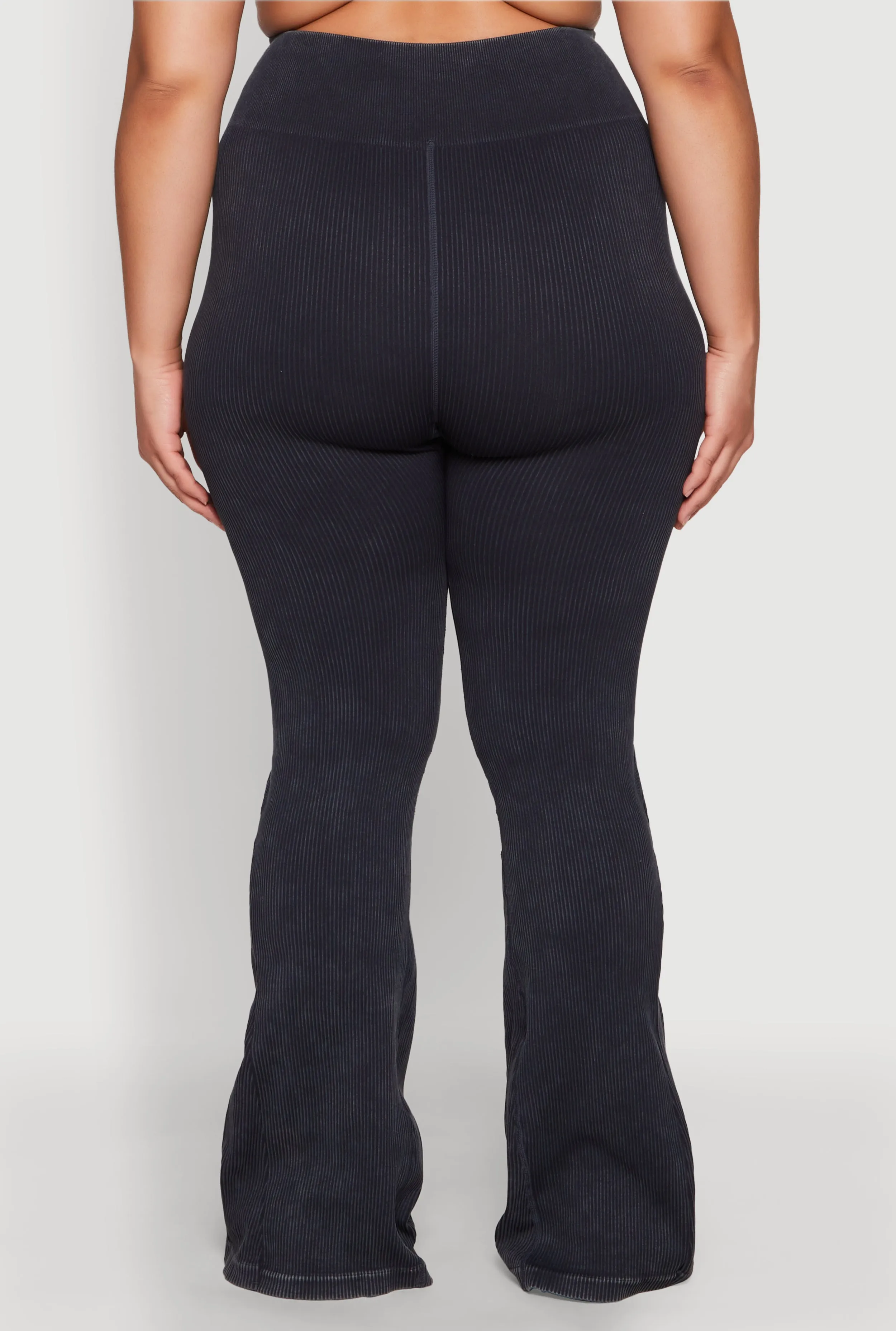 Plus Size Mineral Wash Ribbed Knit Boot Cut Pants sold by Rainbow product image thumbnail 5