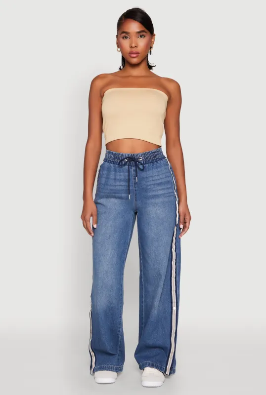 Almost Famous Contrast Trim Whiskered Jeans sold by Rainbow