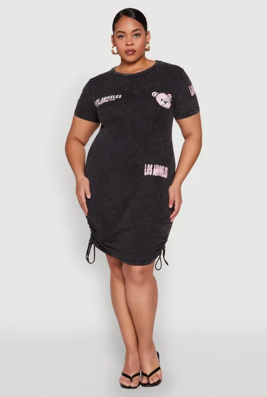 Plus Size Los Angeles California Bear T Shirt Dress sold by Rainbow