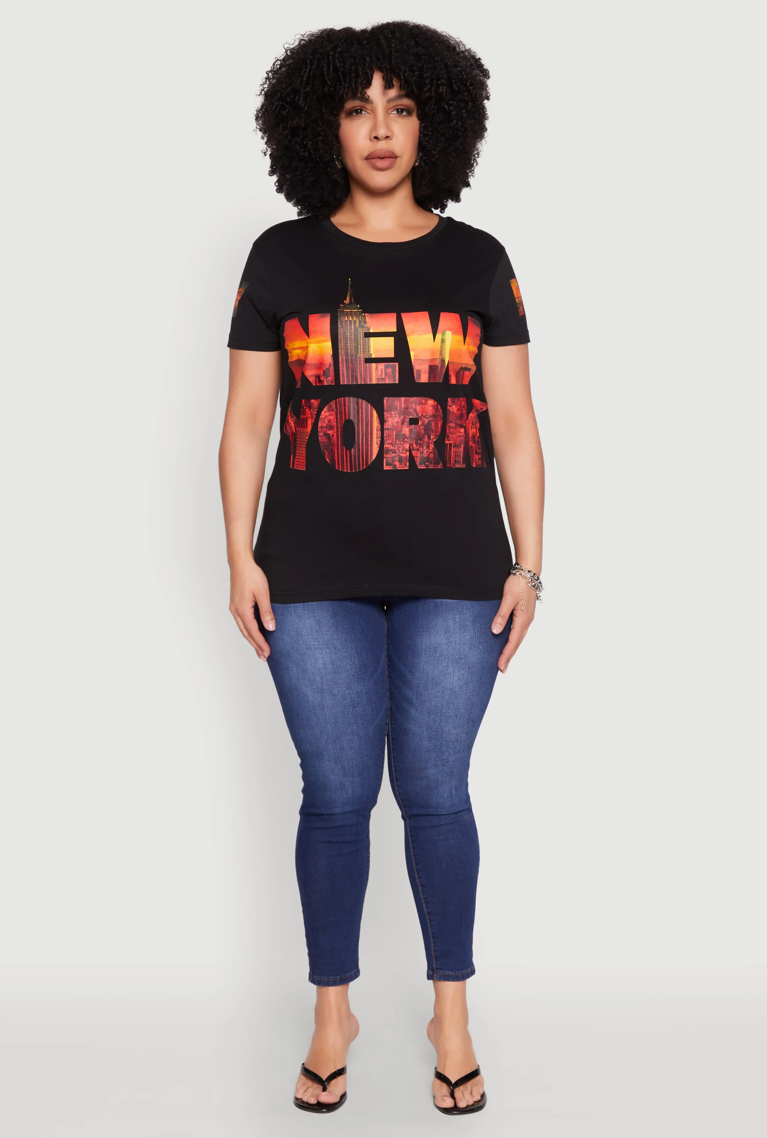Plus Size New York Skyline Graphic T Shirt sold by Rainbow product image thumbnail 3