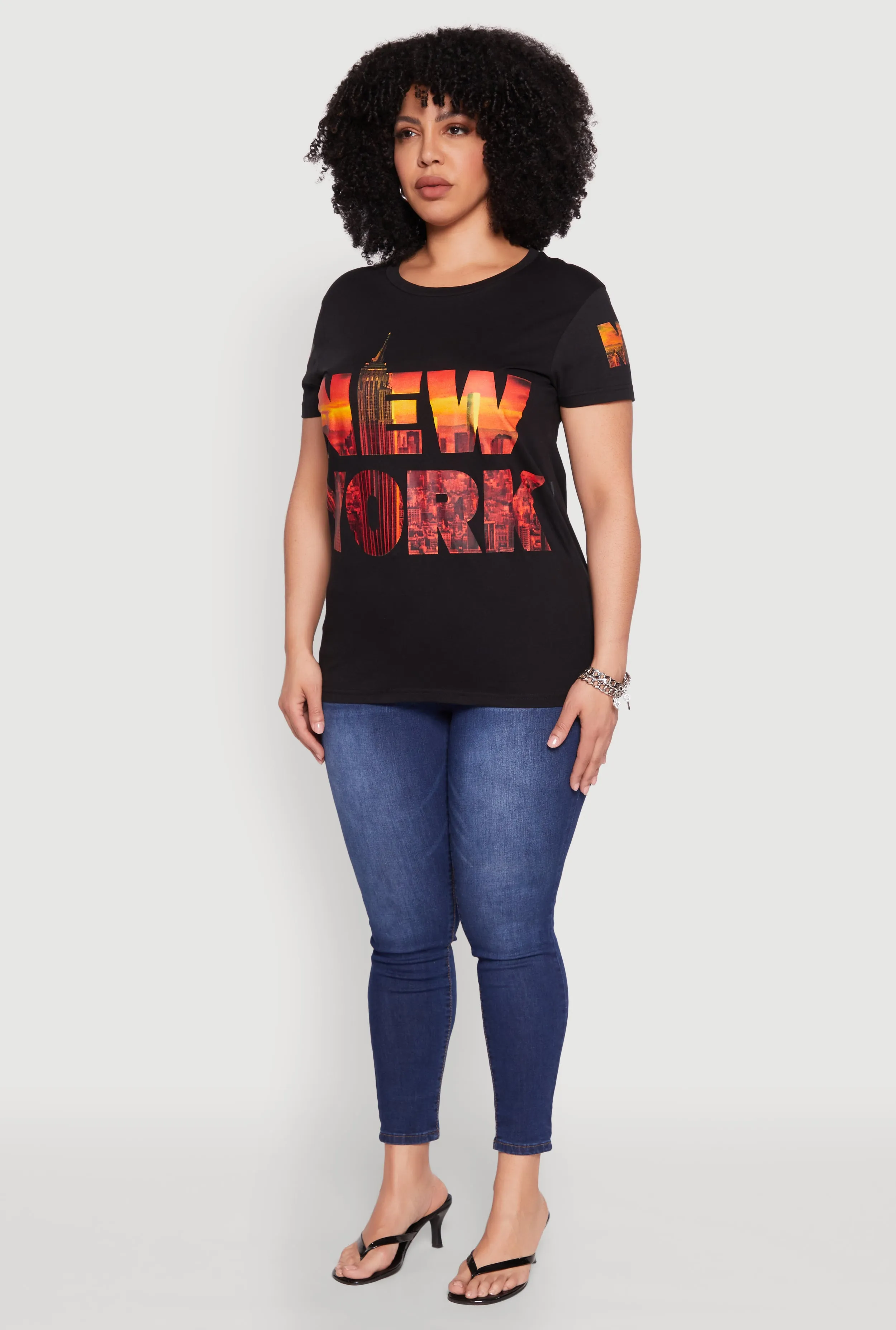 Plus Size New York Skyline Graphic T Shirt sold by Rainbow product image thumbnail 5