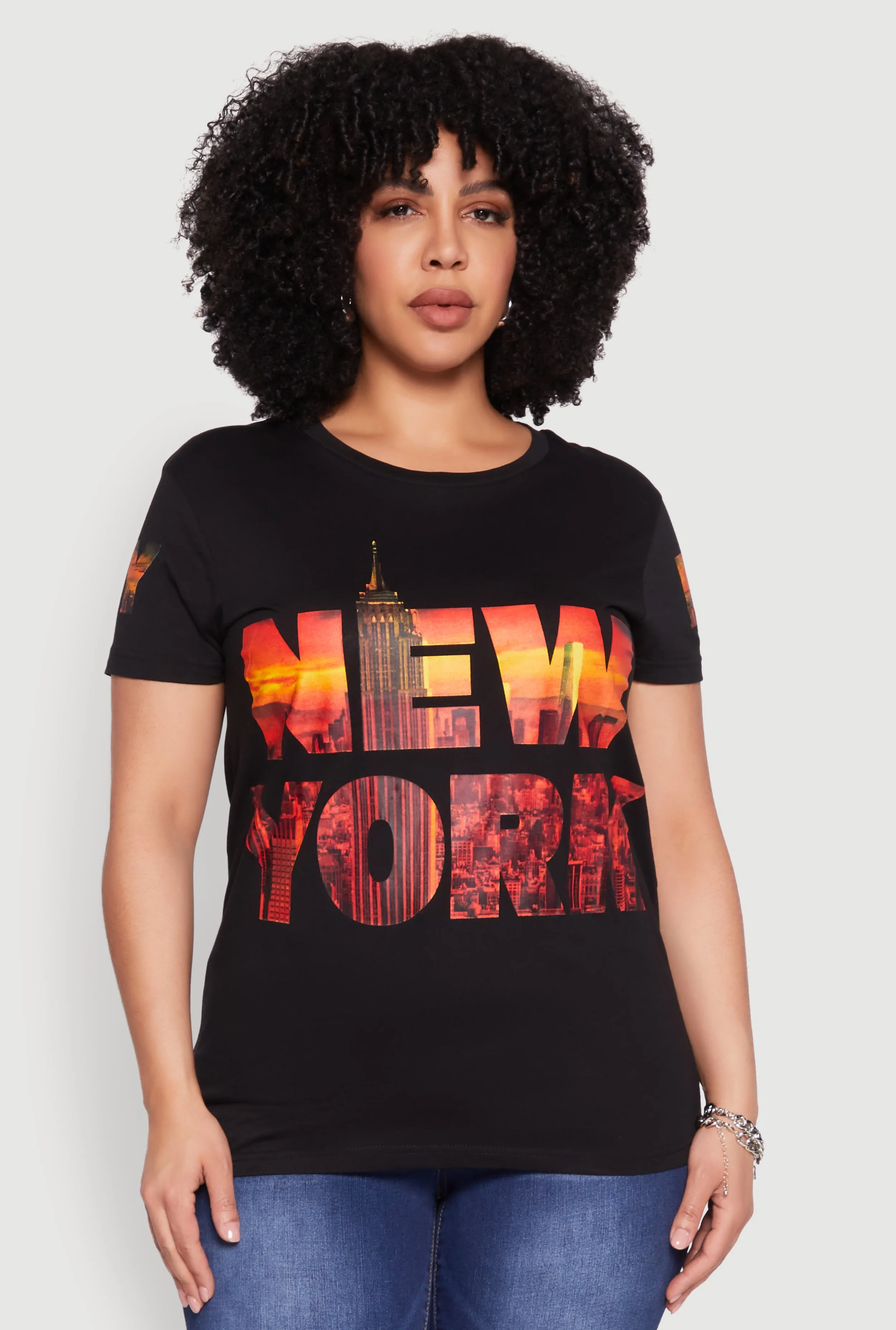 Plus Size New York Skyline Graphic T Shirt sold by Rainbow product image thumbnail 2