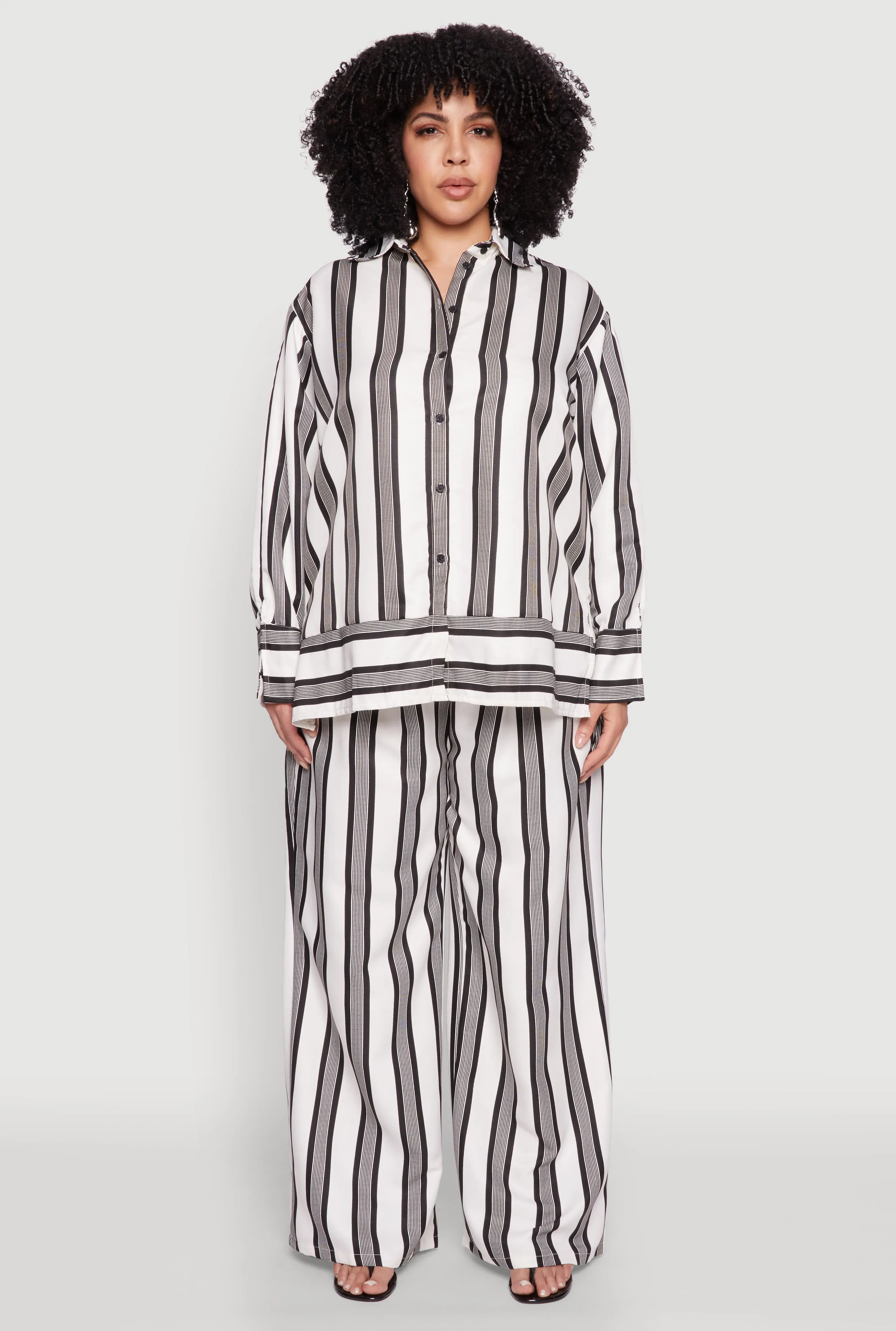 Plus Size Spoon Jeans Drawstring Palazzo Pants sold by Rainbow