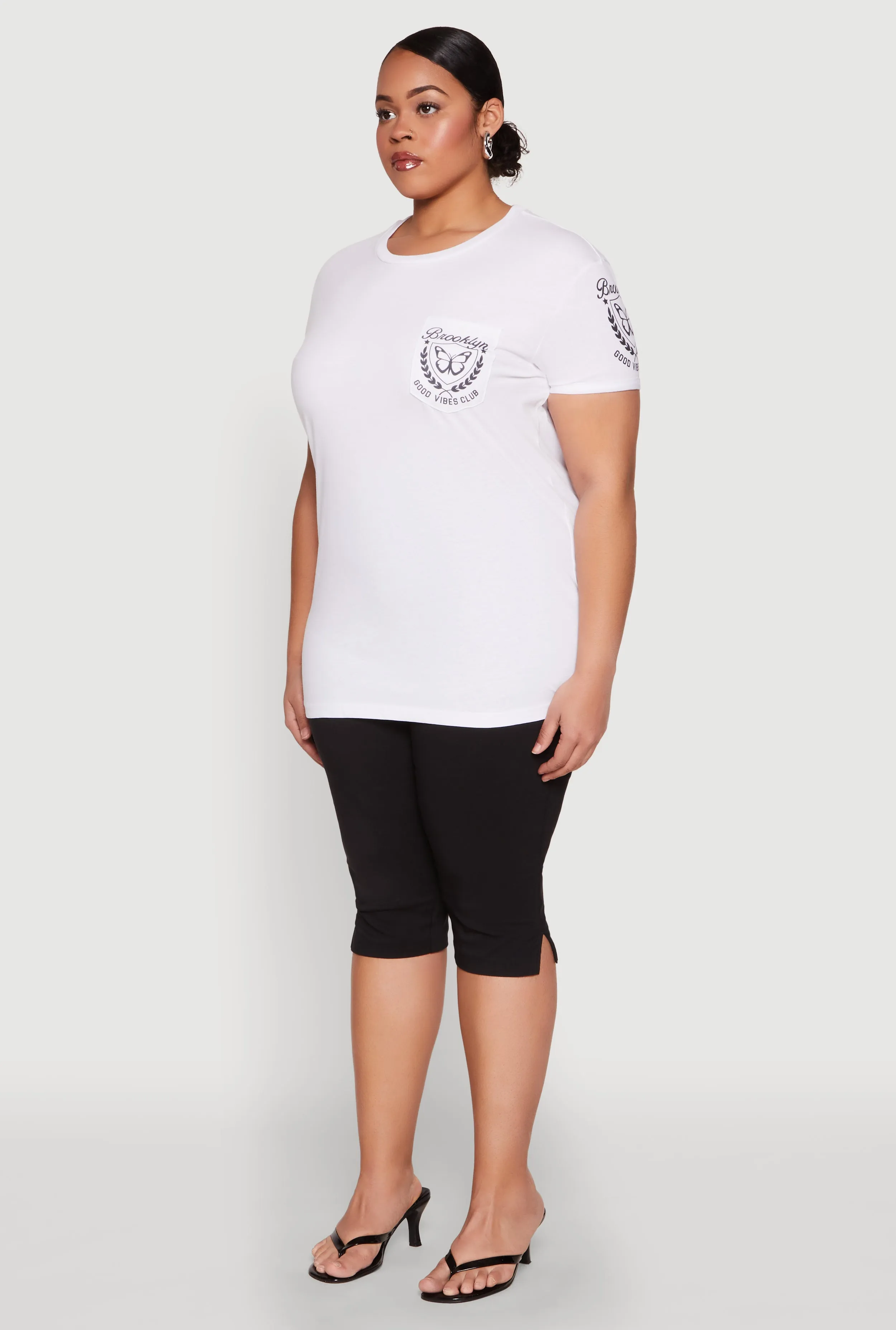 Plus Size Good Vibes Club Graphic Tee sold by Rainbow product image thumbnail 5