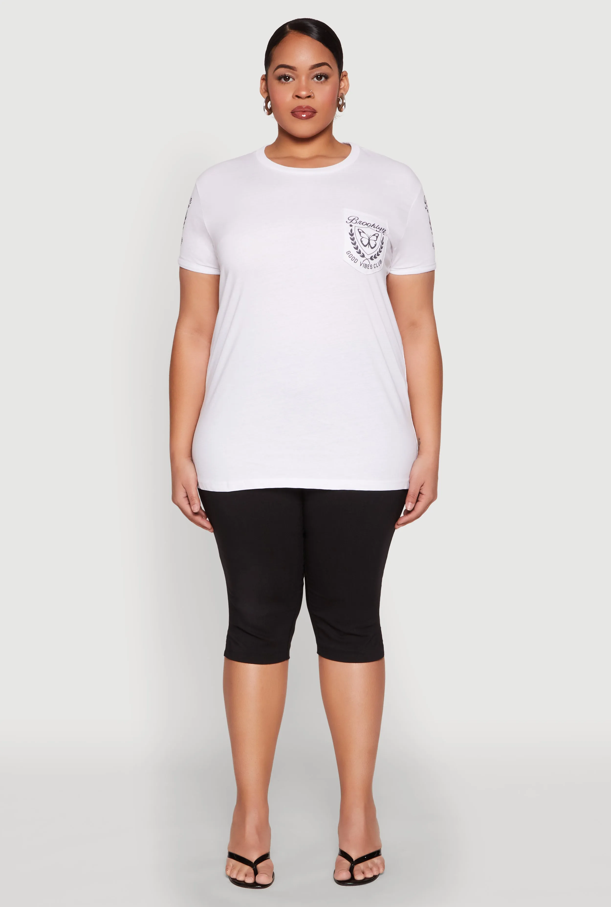 Plus Size Good Vibes Club Graphic Tee sold by Rainbow product image thumbnail 3