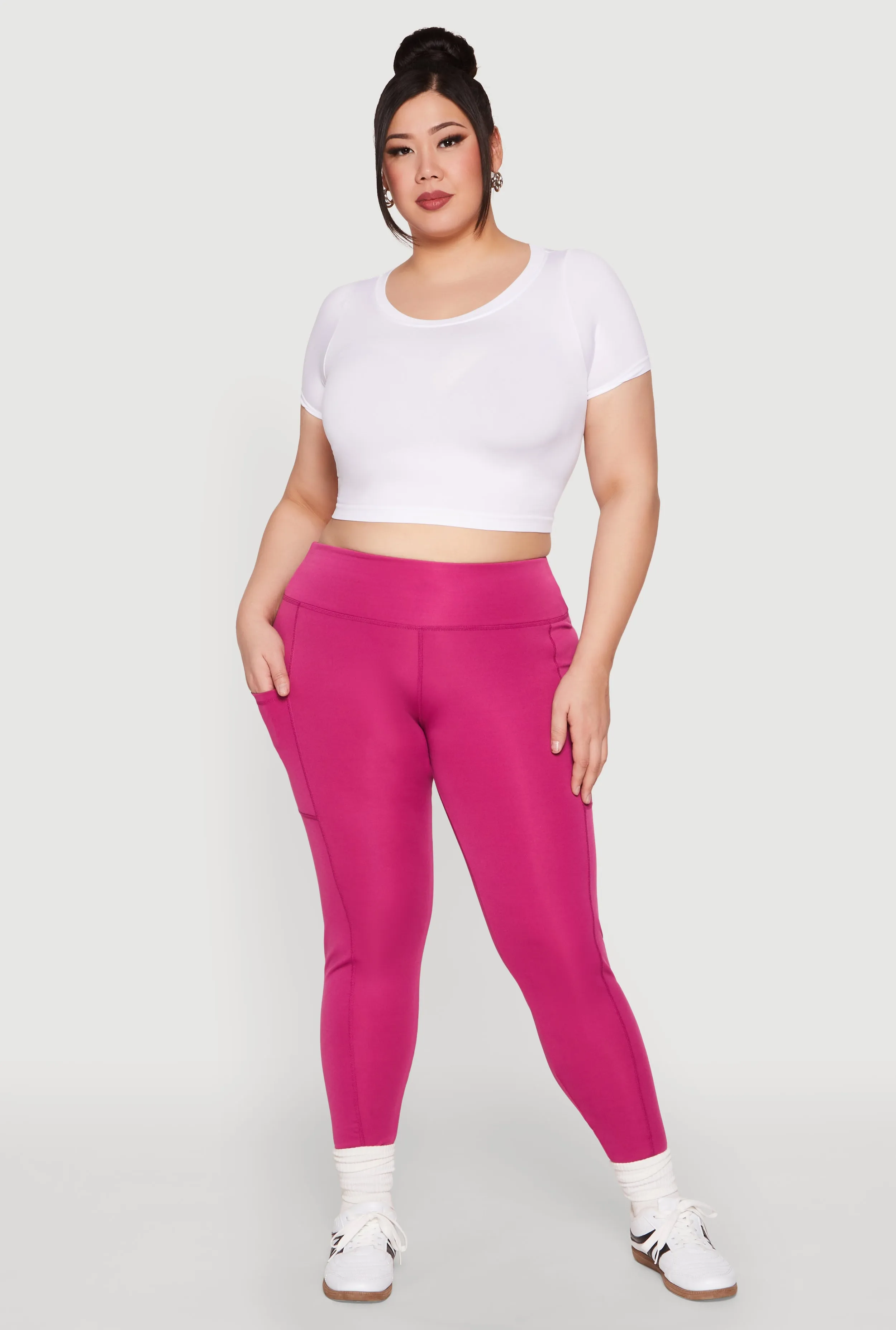 Plus Size Side Pocket Leggings sold by Rainbow