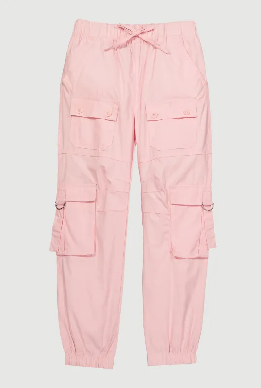 Girls D Ring Tabbed Cargo Joggers sold by Rainbow