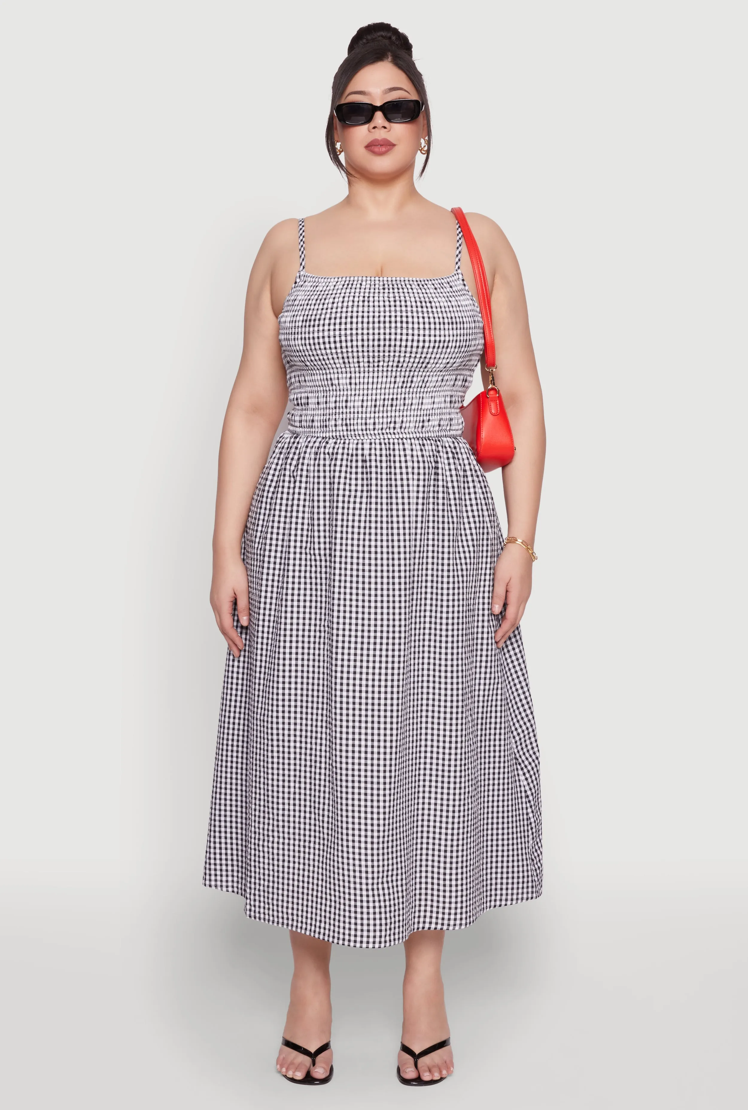 Plus Size Almost Famous Cut Out Back Gingham Dress sold by Rainbow product image thumbnail 2