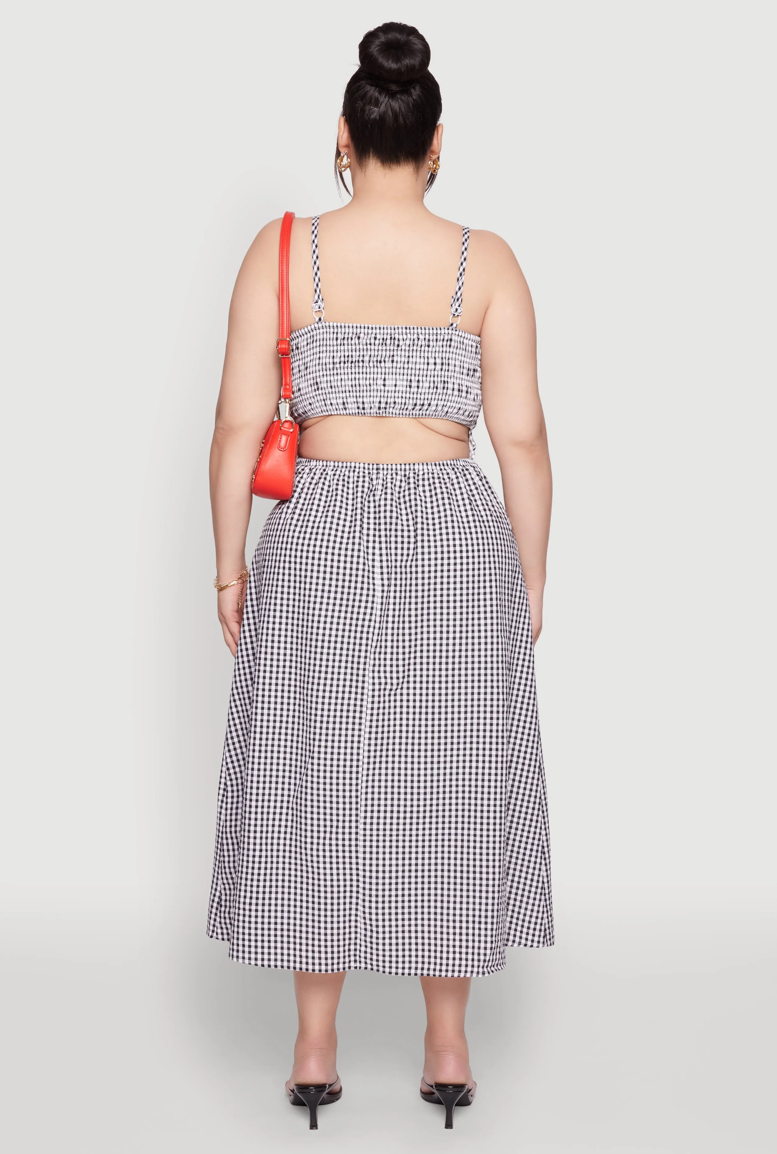 Plus Size Almost Famous Cut Out Back Gingham Dress sold by Rainbow product image thumbnail 5