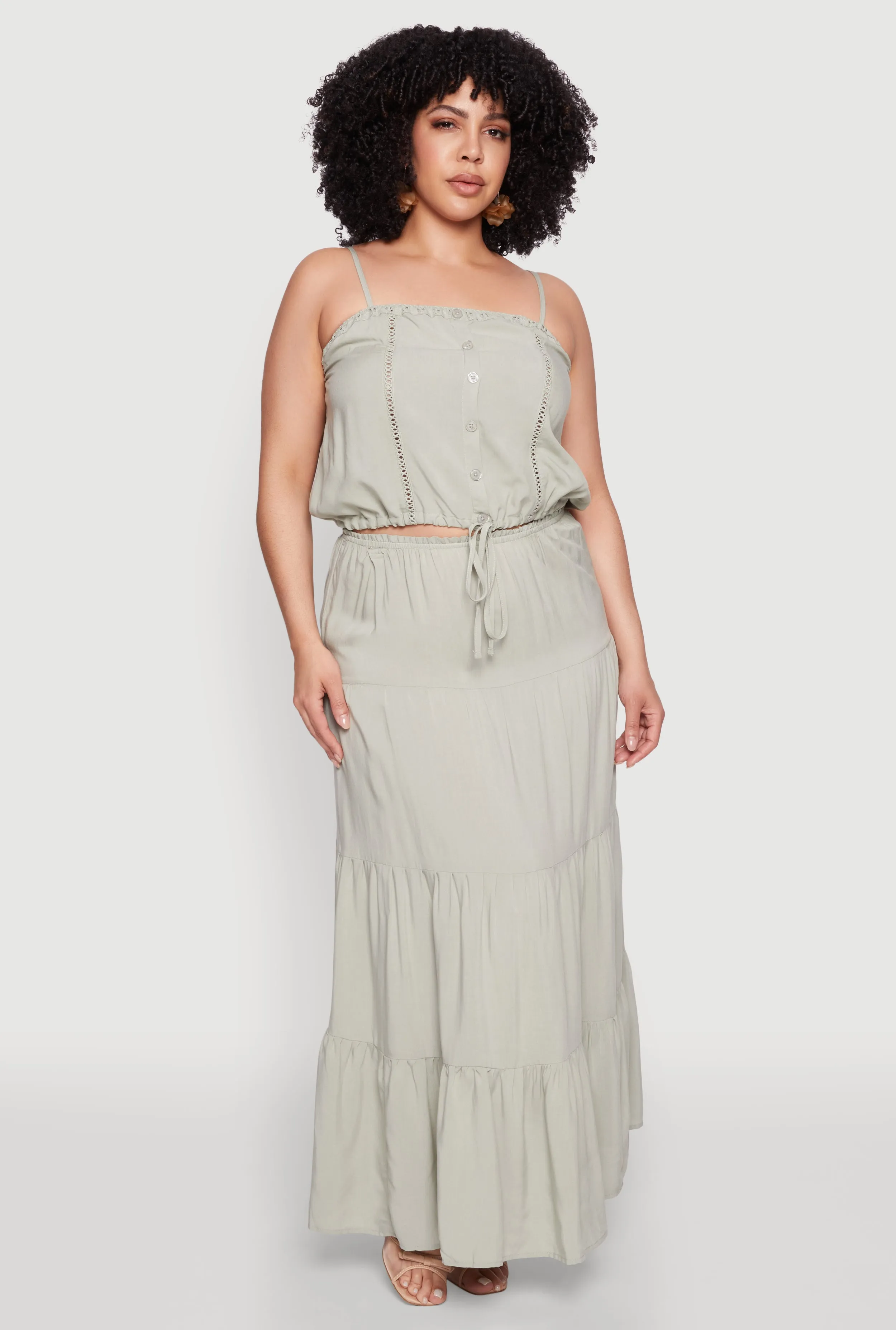 Plus Size Almost Famous Cropped Cami sold by Rainbow product image thumbnail 3