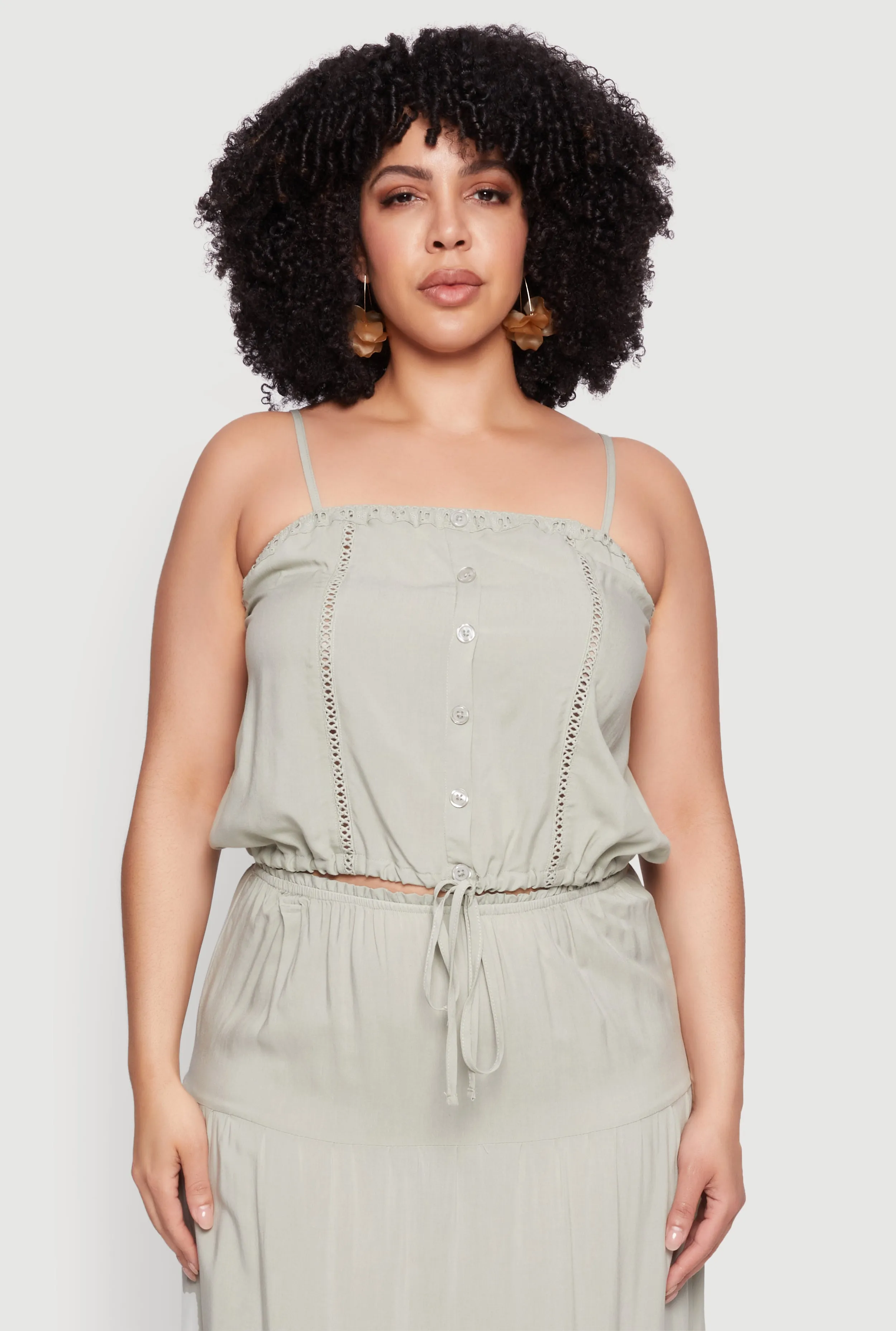 Plus Size Almost Famous Cropped Cami sold by Rainbow