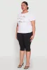 Plus Size 3D Pretty Brown Girl Foil Graphic Tee sold by Rainbow