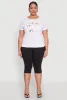 Plus Size 3D Pretty Brown Girl Foil Graphic Tee sold by Rainbow