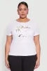 Plus Size 3D Pretty Brown Girl Foil Graphic Tee sold by Rainbow