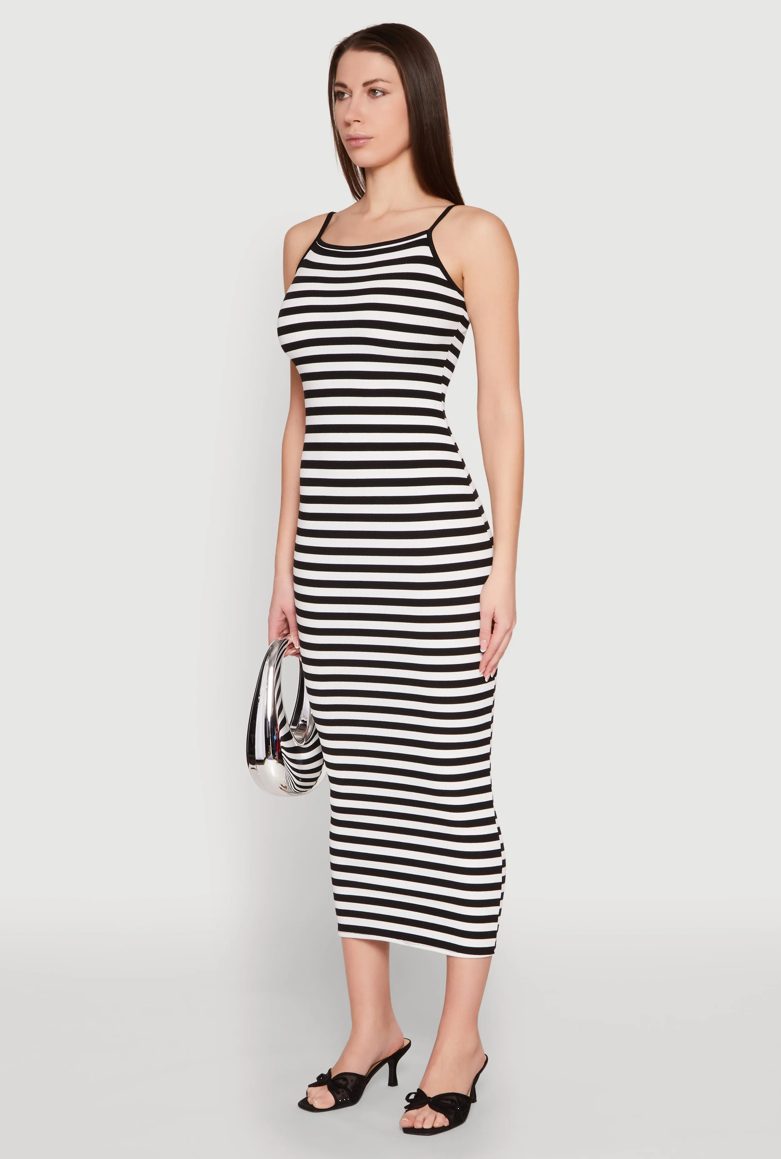 Contrast Trim Striped Maxi Dress sold by Rainbow product image thumbnail 3
