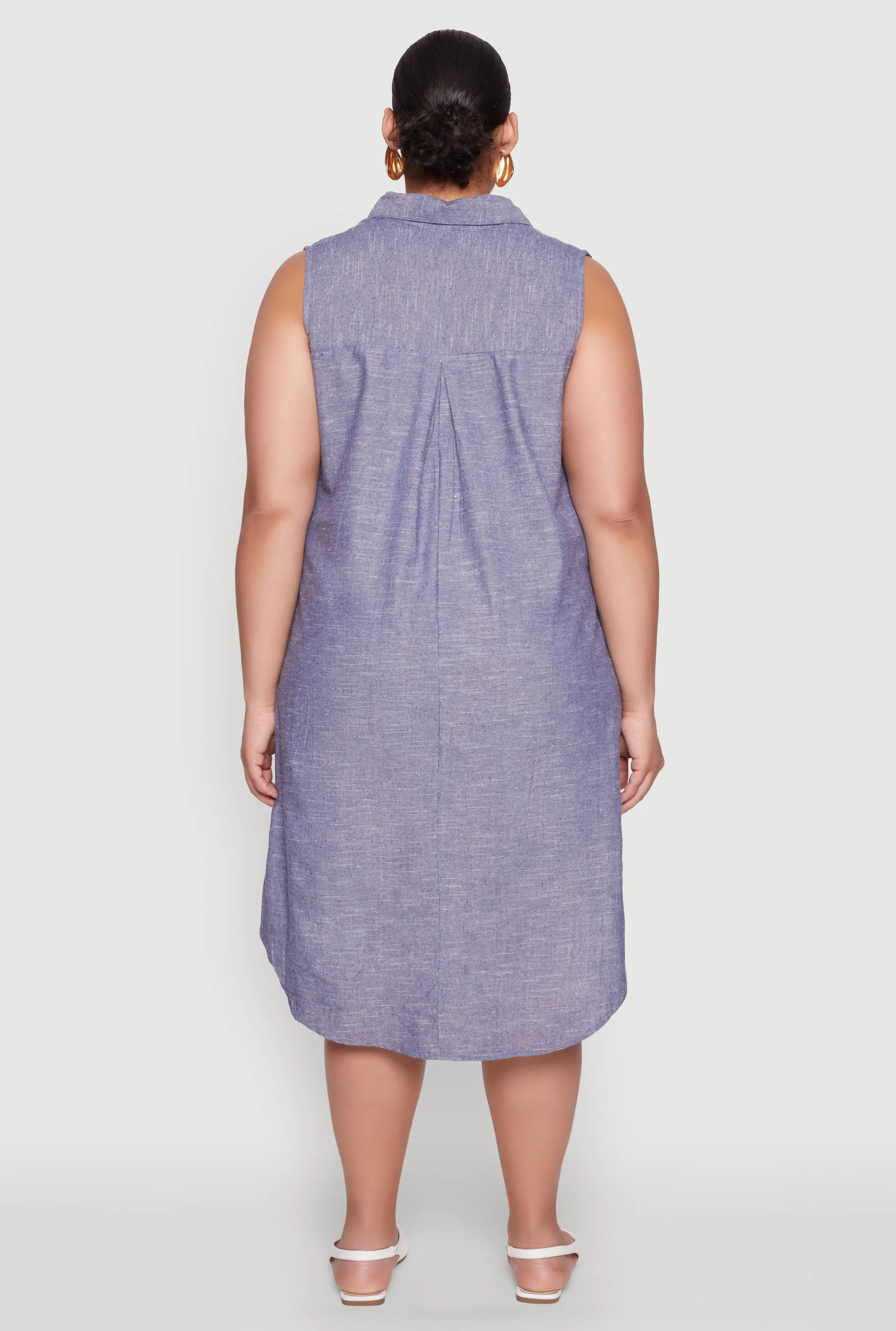 Plus Size Marled Chambray Midi Dress sold by Rainbow product image thumbnail 5