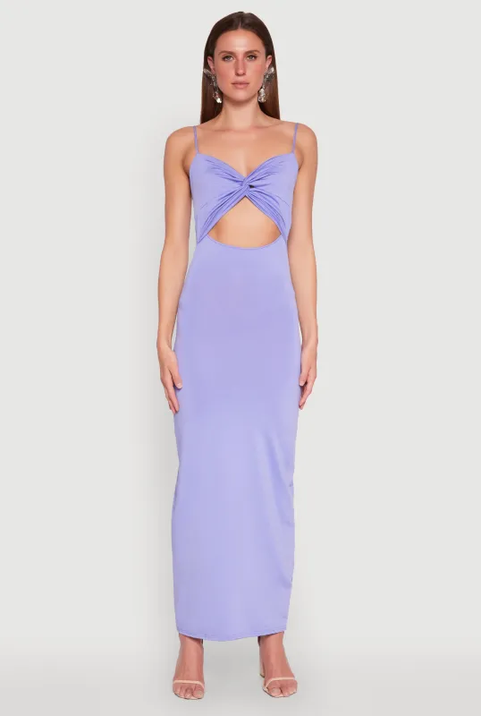 Twist Front Cut Out Maxi Dress sold by Rainbow