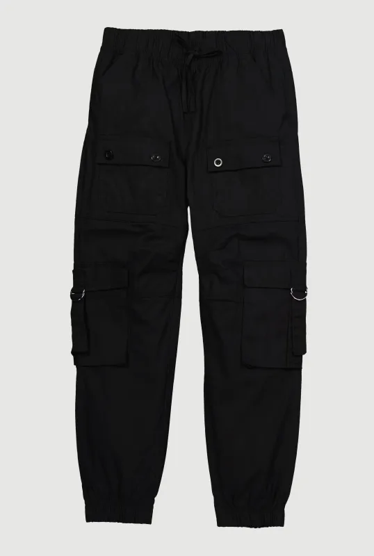 Girls D Ring Tabbed Cargo Joggers sold by Rainbow
