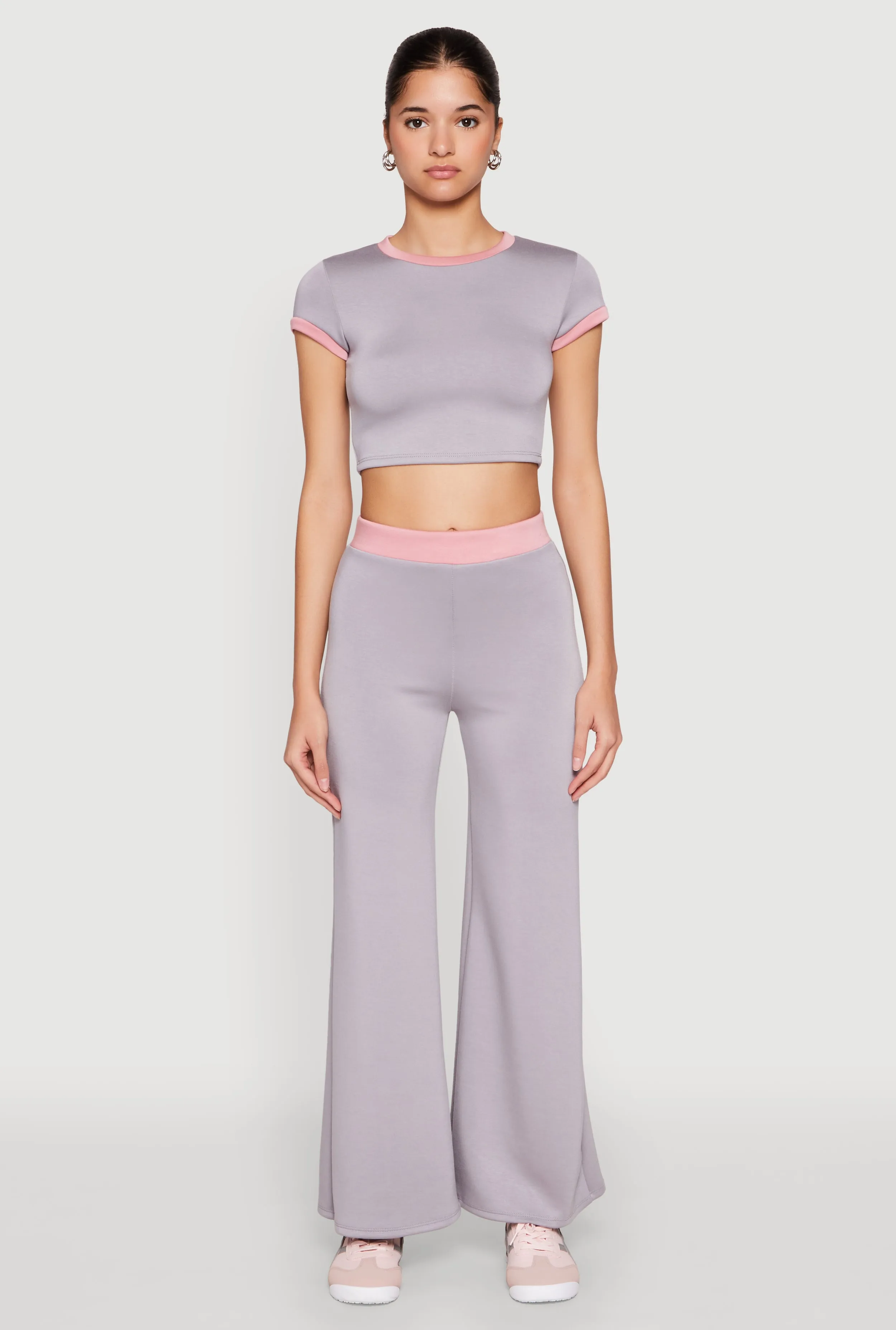 Short Sleeve Ringer Crop Top sold by Rainbow product image thumbnail 3